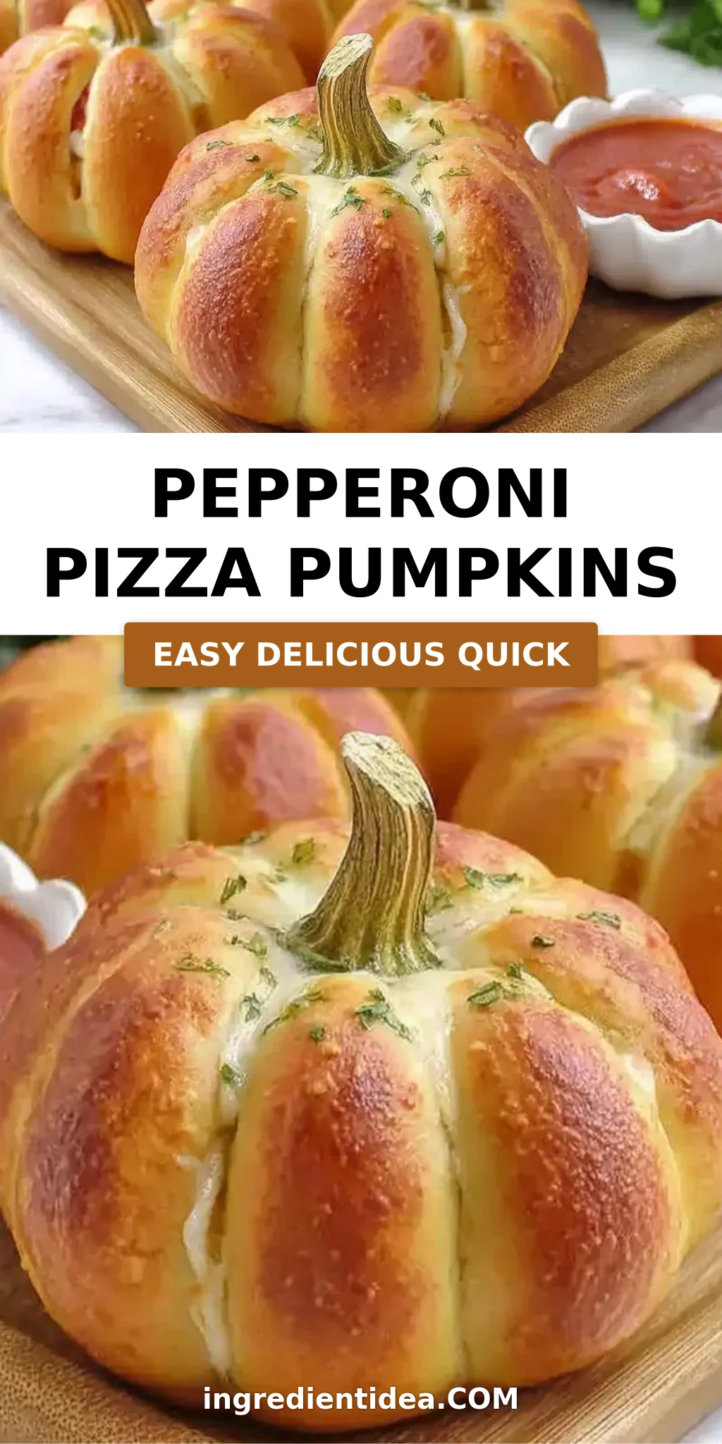 Pepperoni Pizza Pumpkins