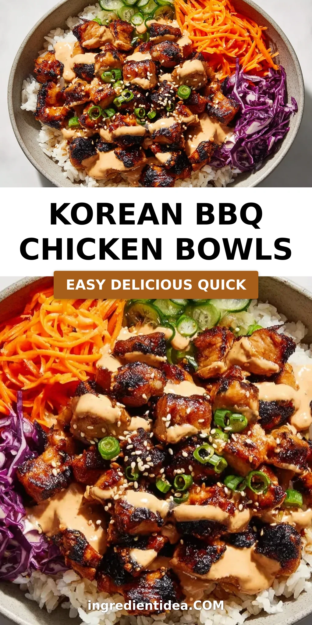 Korean BBQ Chicken Bowls