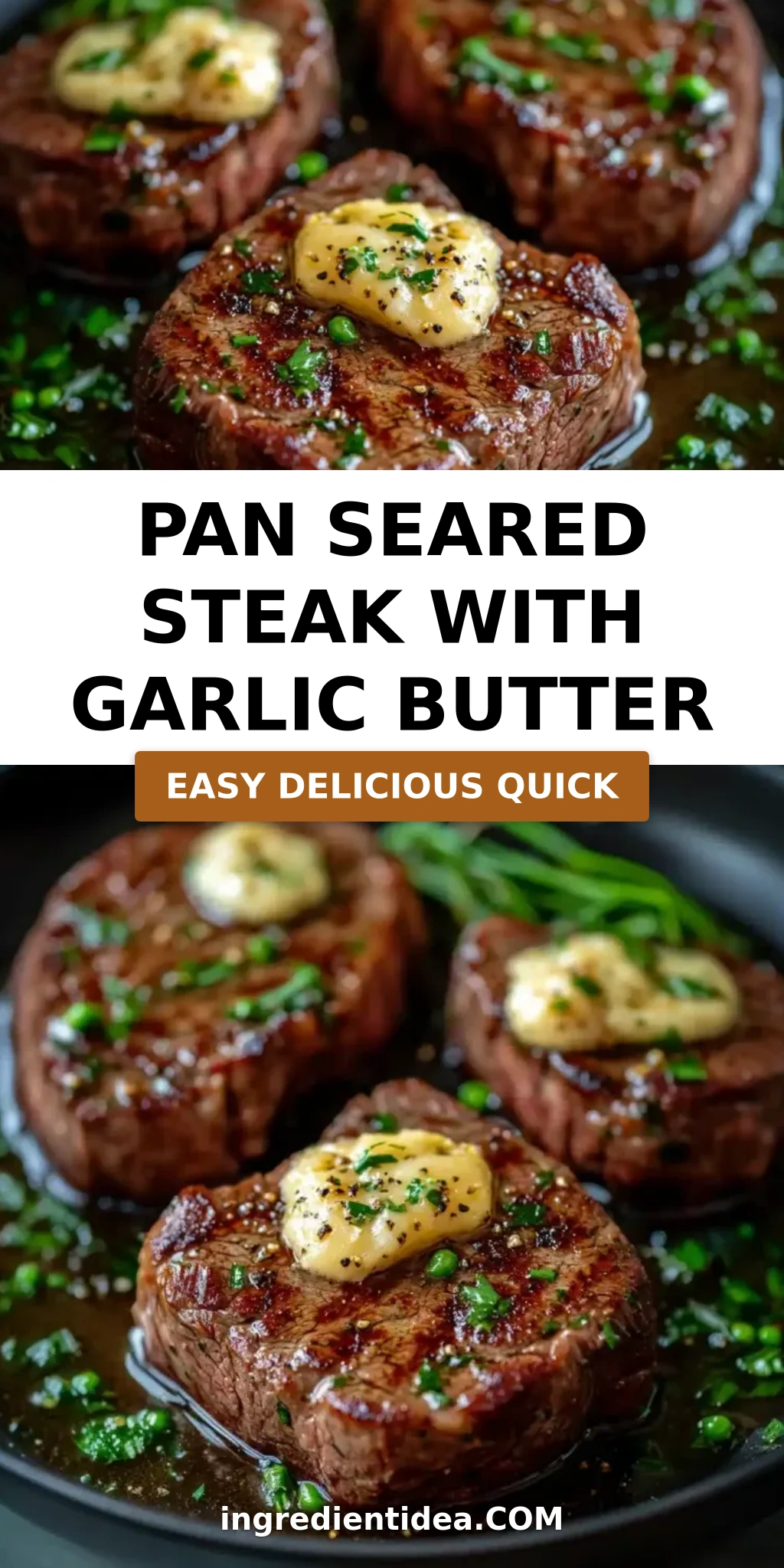 Pan Seared Steak with Garlic Butter