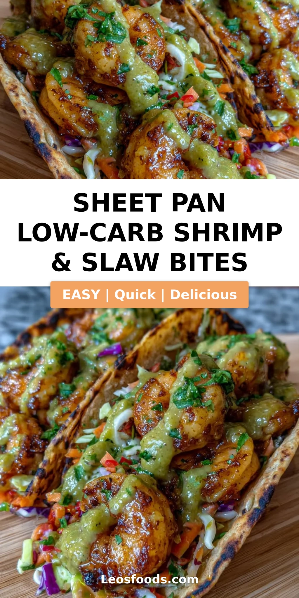 Sheet Pan Low-Carb Shrimp & Slaw Bites