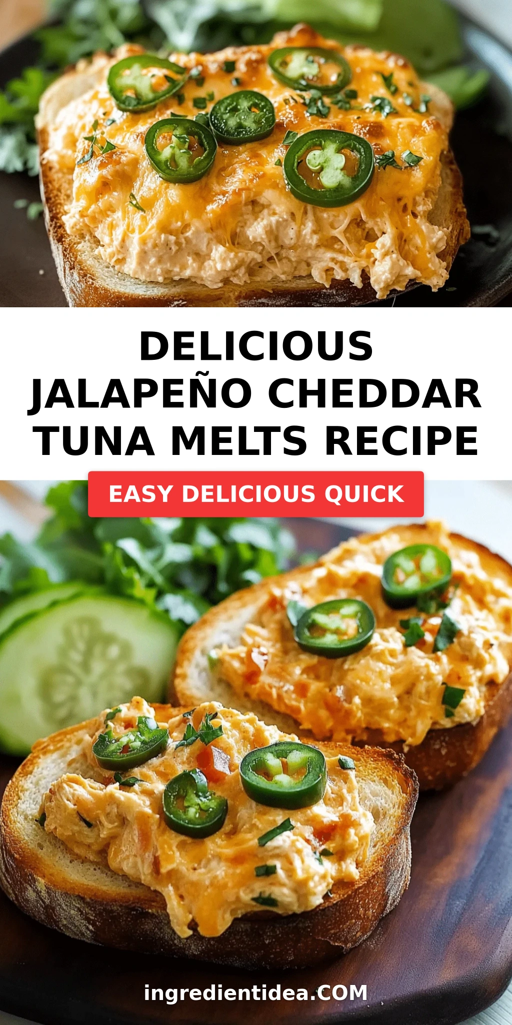 Delicious Jalapeño Cheddar Tuna Melts Recipe