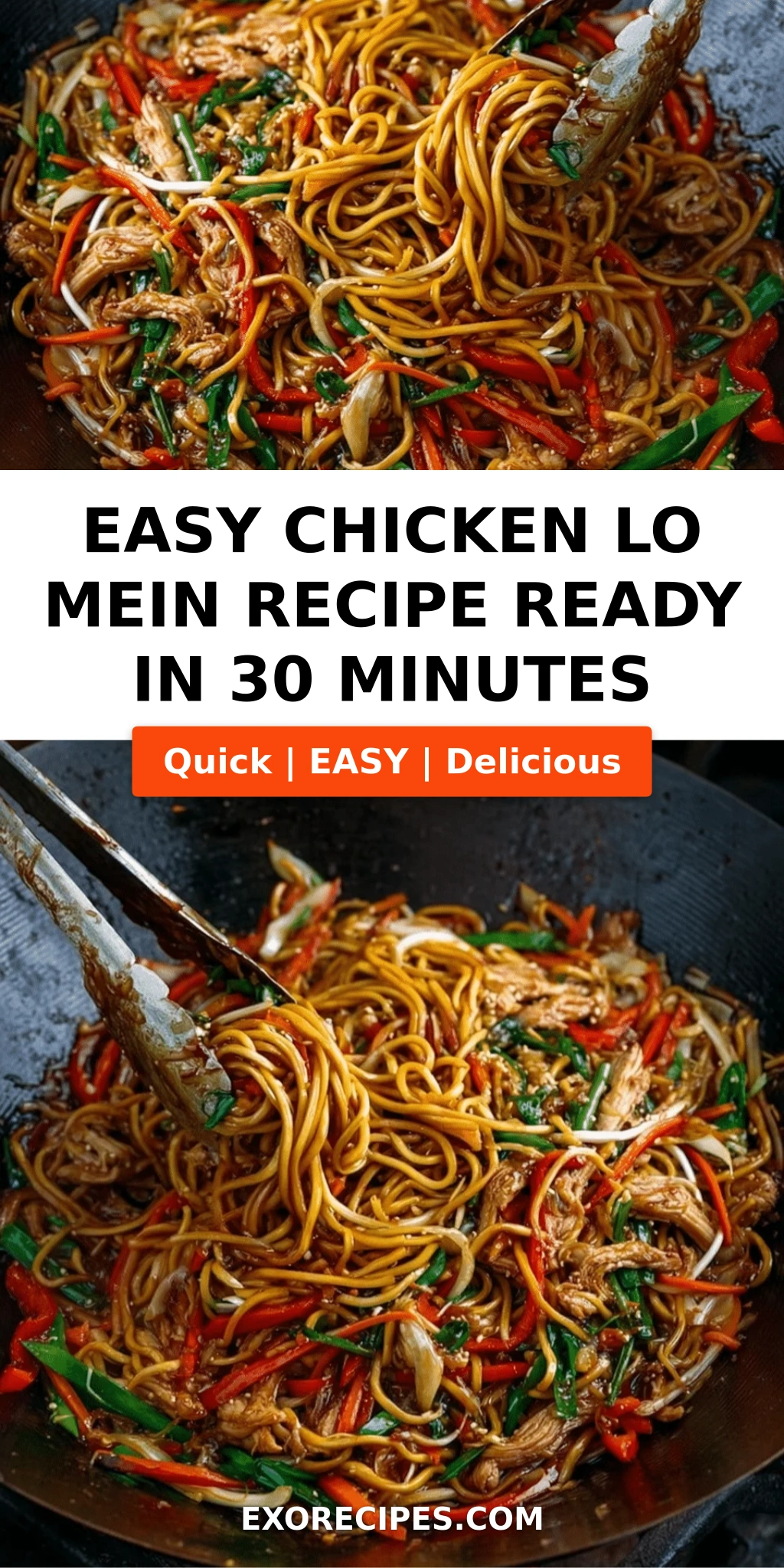 🥢 Takeout-Style Chicken Lo Mein at Home 🍜