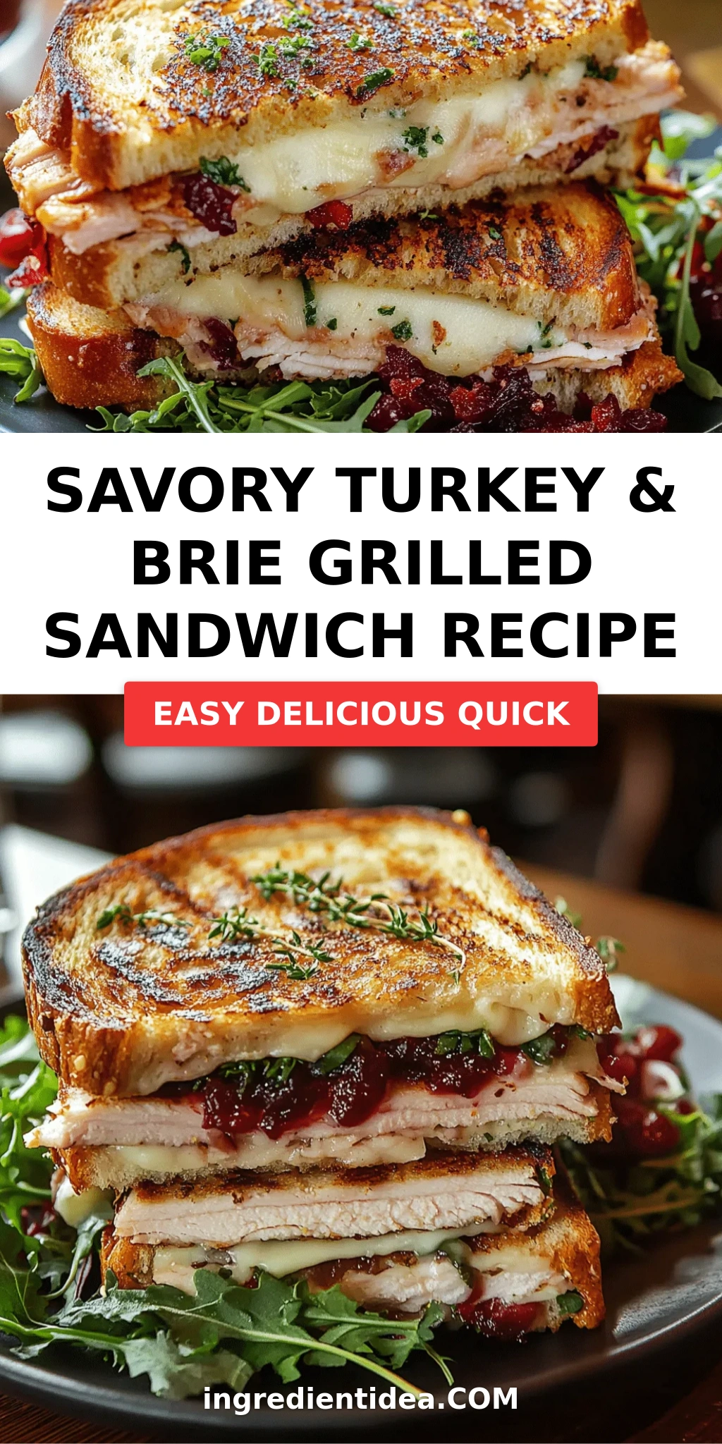 Savory Turkey & Brie Grilled Sandwich Recipe