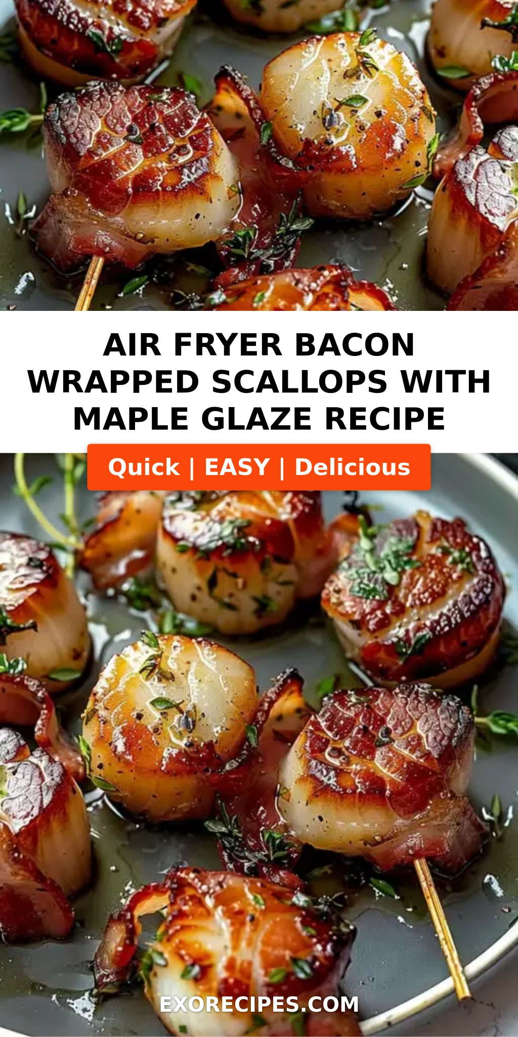 Air Fryer Bacon Wrapped Scallops: A Perfectly Crispy, Sweet and Savory Delight