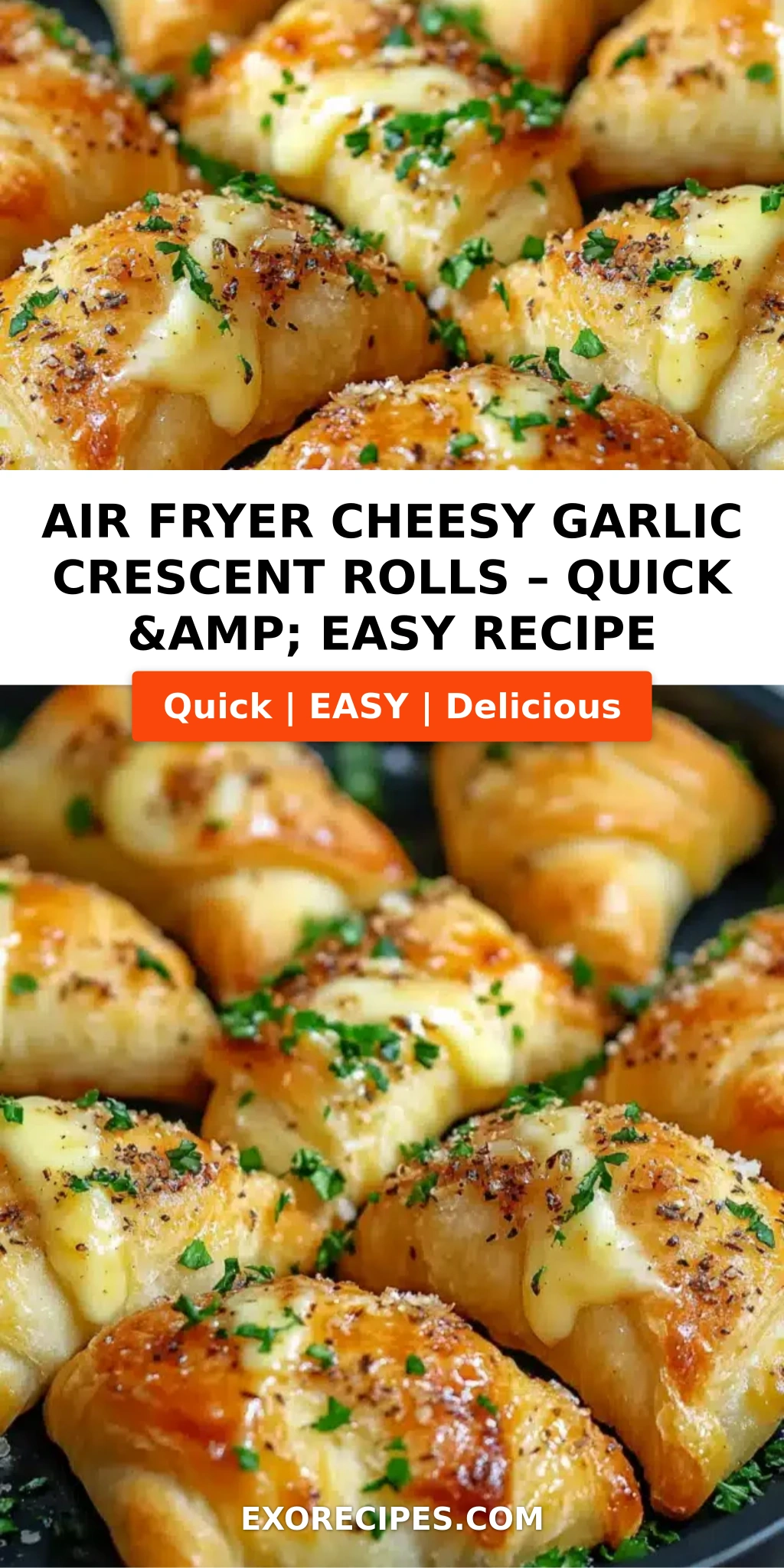 Air Fryer Cheesy Garlic Crescent Rolls