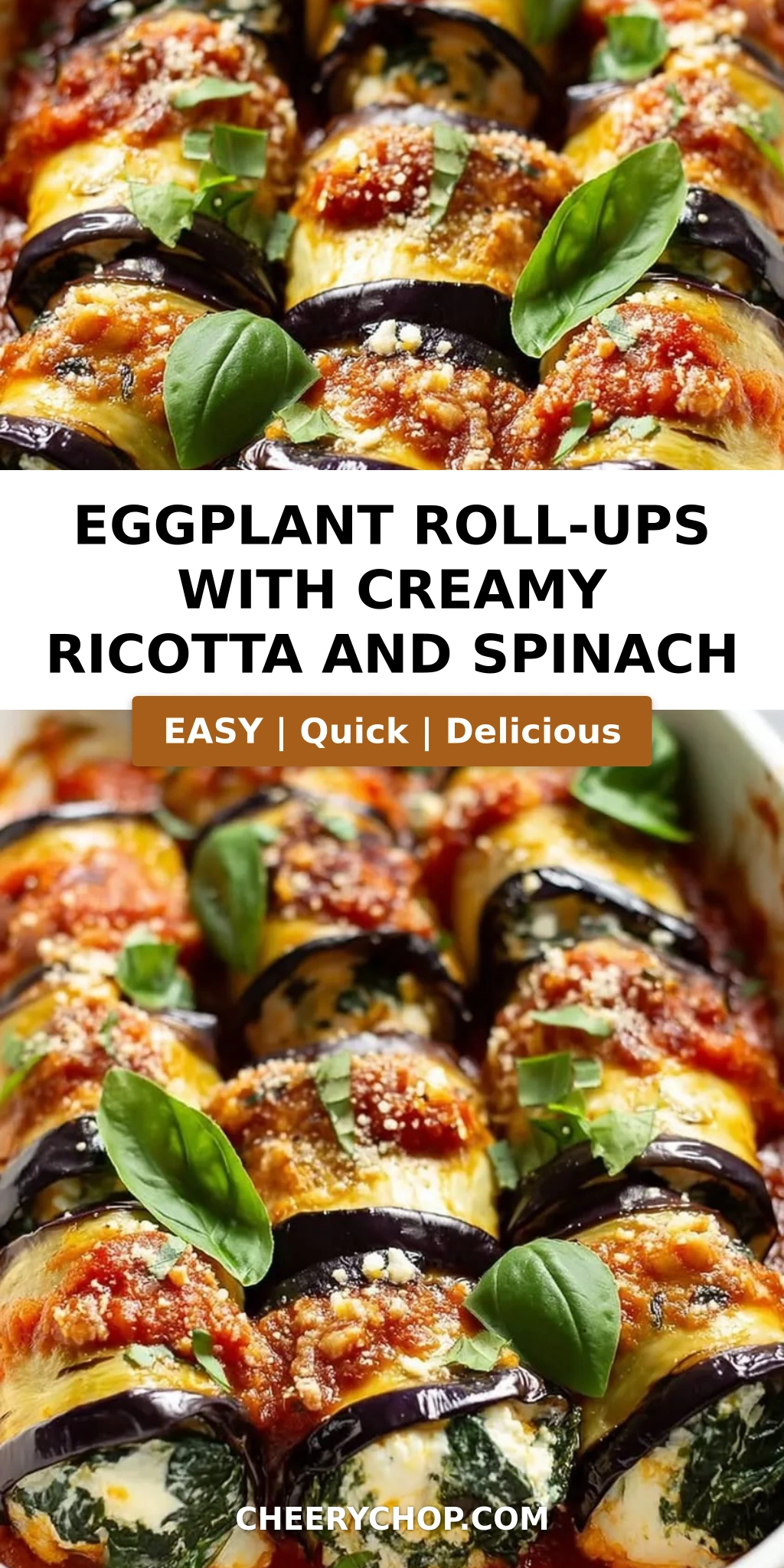 Eggplant Roll-Ups with Creamy Ricotta and Spinach