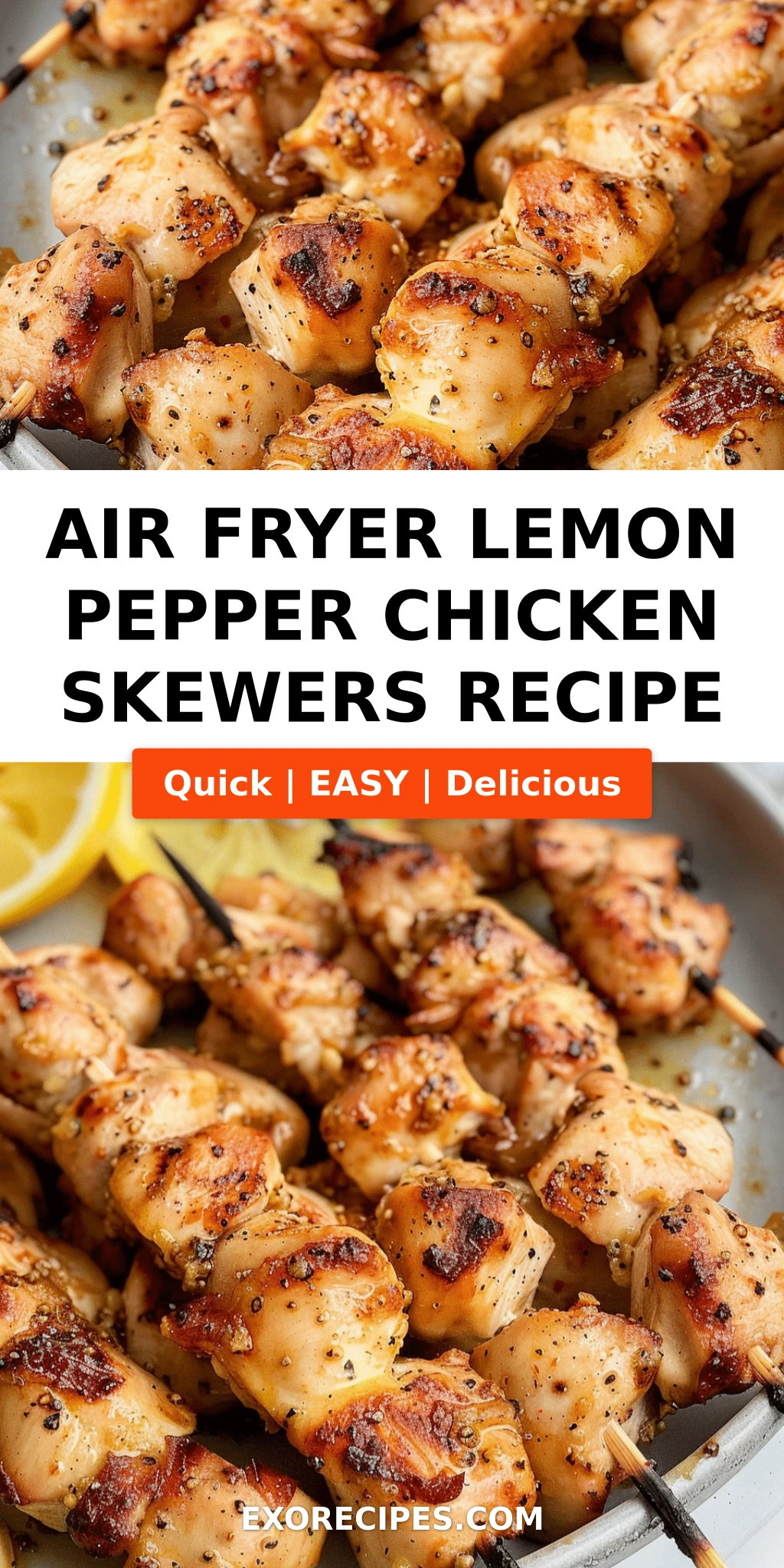 Air Fryer Lemon Pepper Chicken Skewers: A Flavorful, Easy Meal in Just 37 Minutes