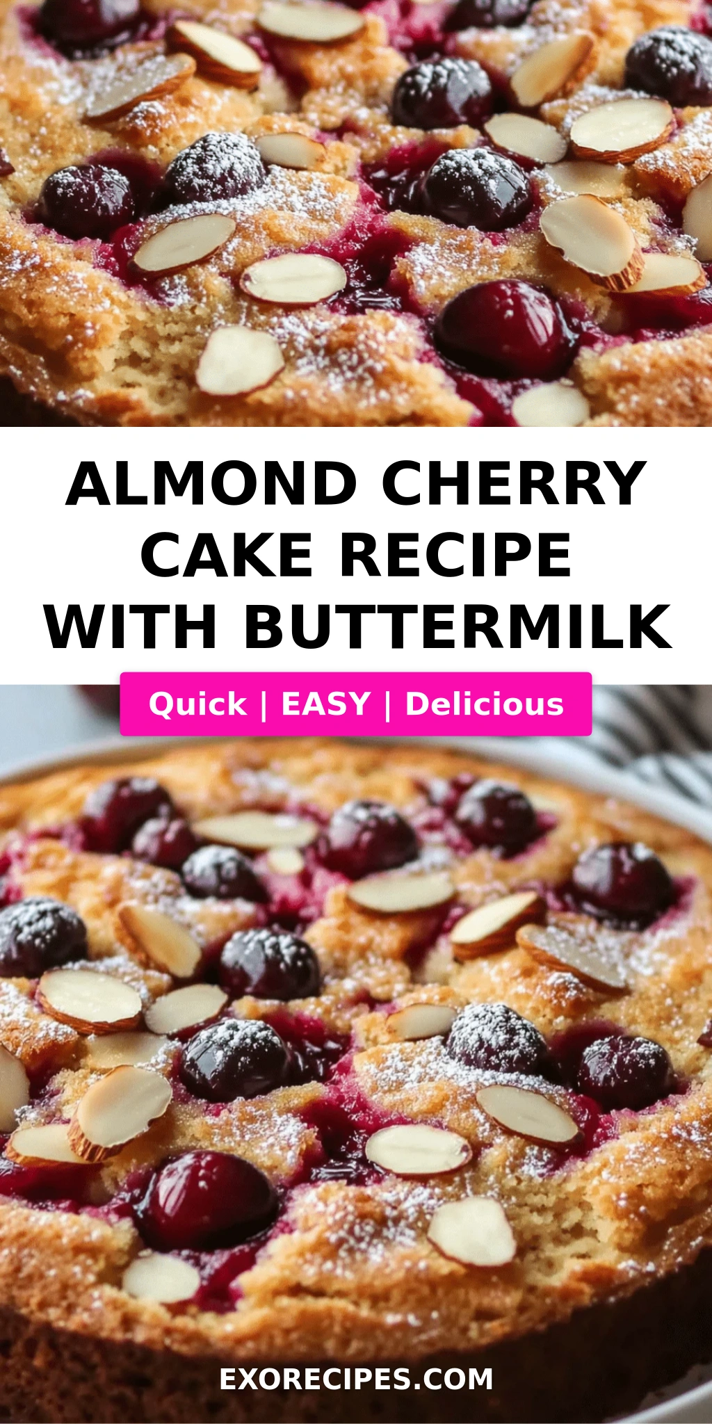 Almond Cherry Cake Recipe with Buttermilk Perfect for Every Occasion