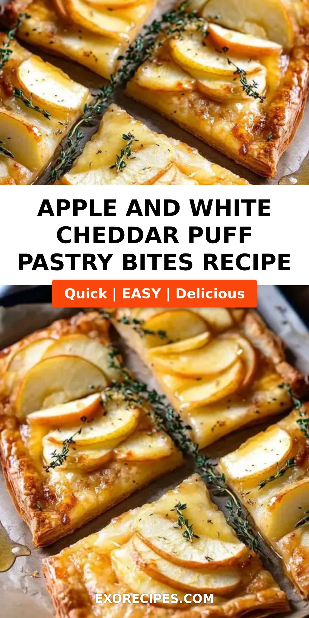 Apple and White Cheddar Puff Pastry Bites