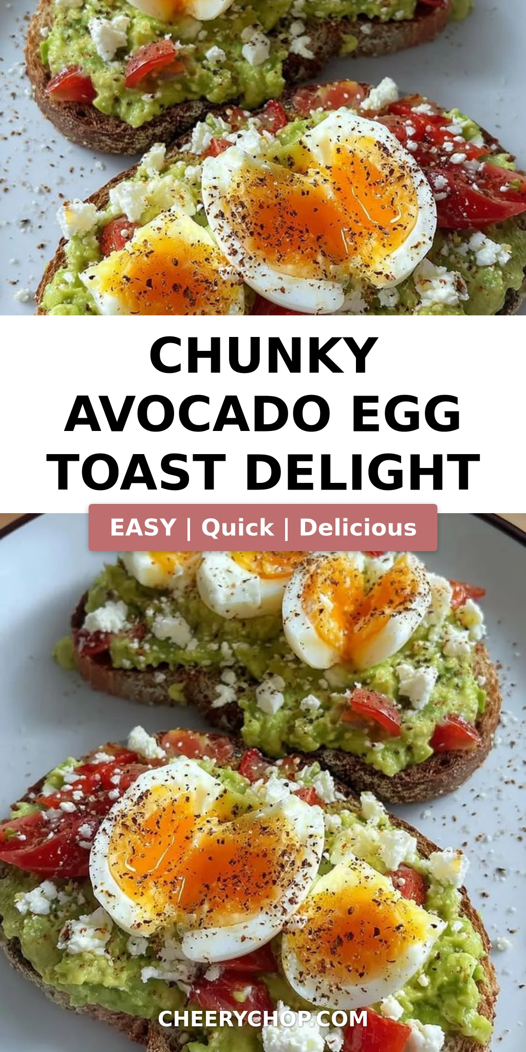 Chunky Avocado Egg Toast Delight