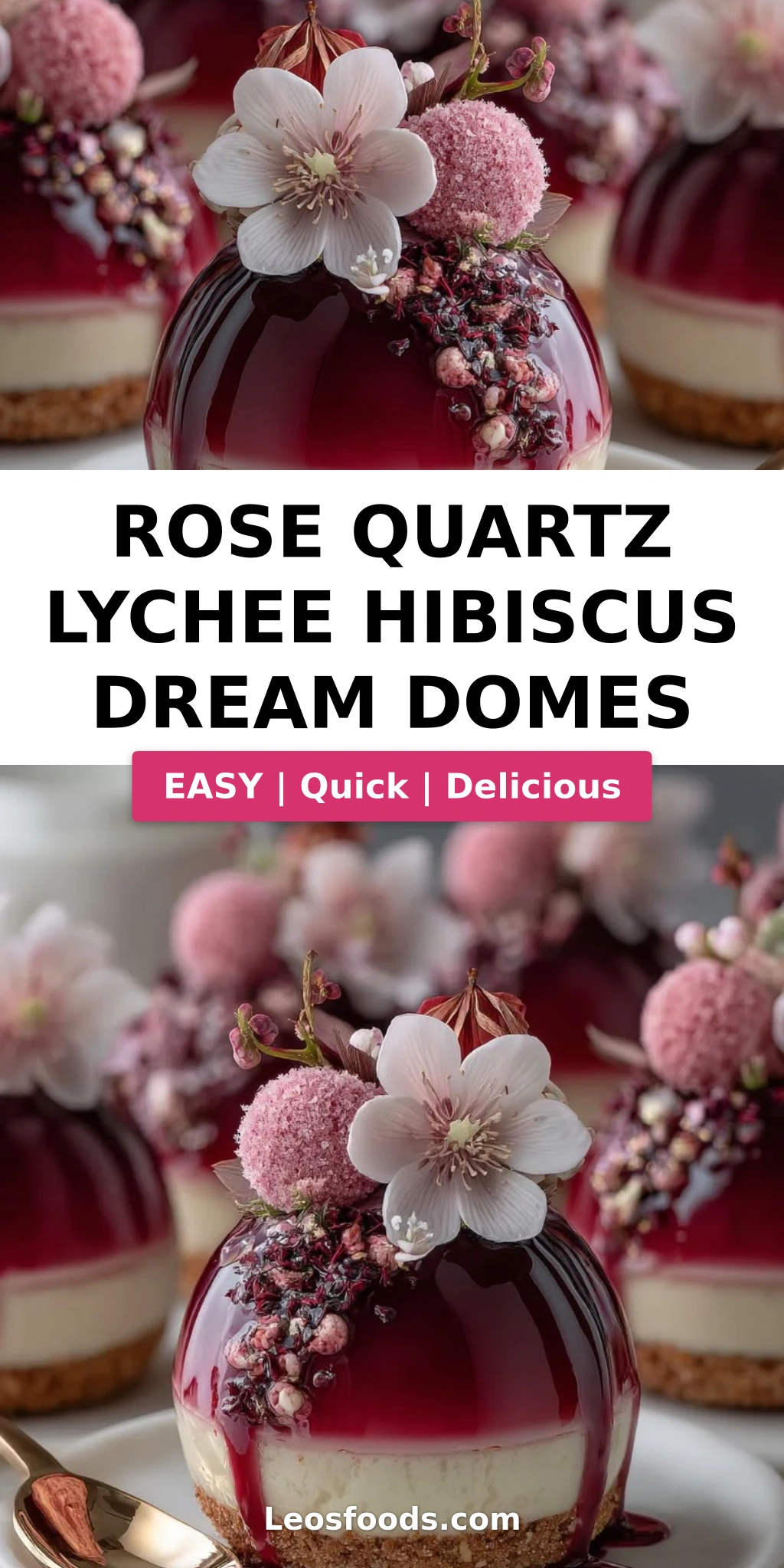 Rose Quartz Lychee Hibiscus Dream Domes