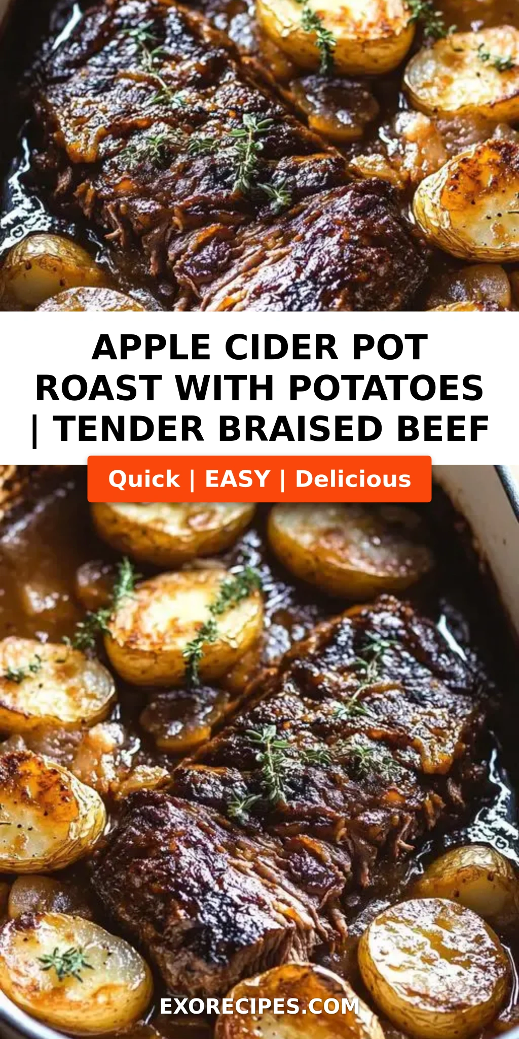 Apple Cider Pot Roast with Potatoes