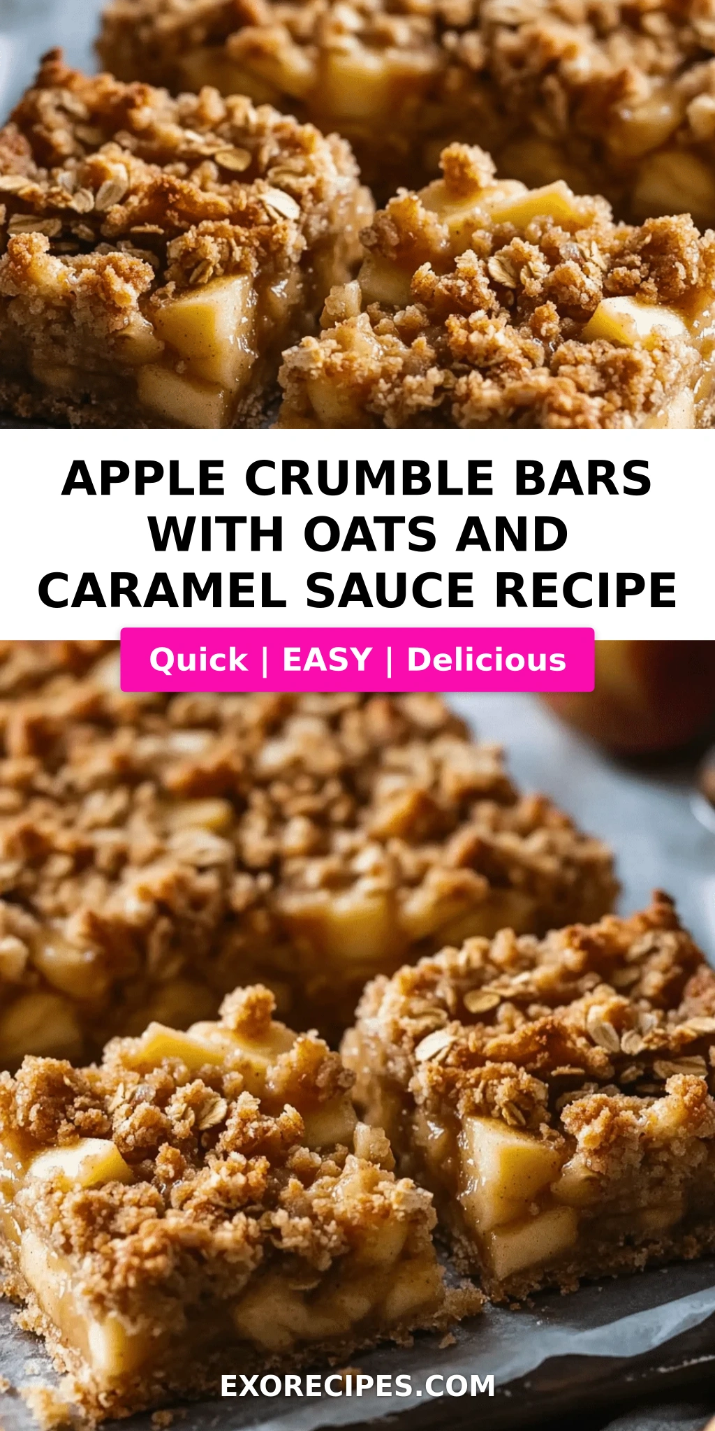 Apple Crumble Bars with Oats and Caramel Sauce: The Ultimate Comfort Dessert