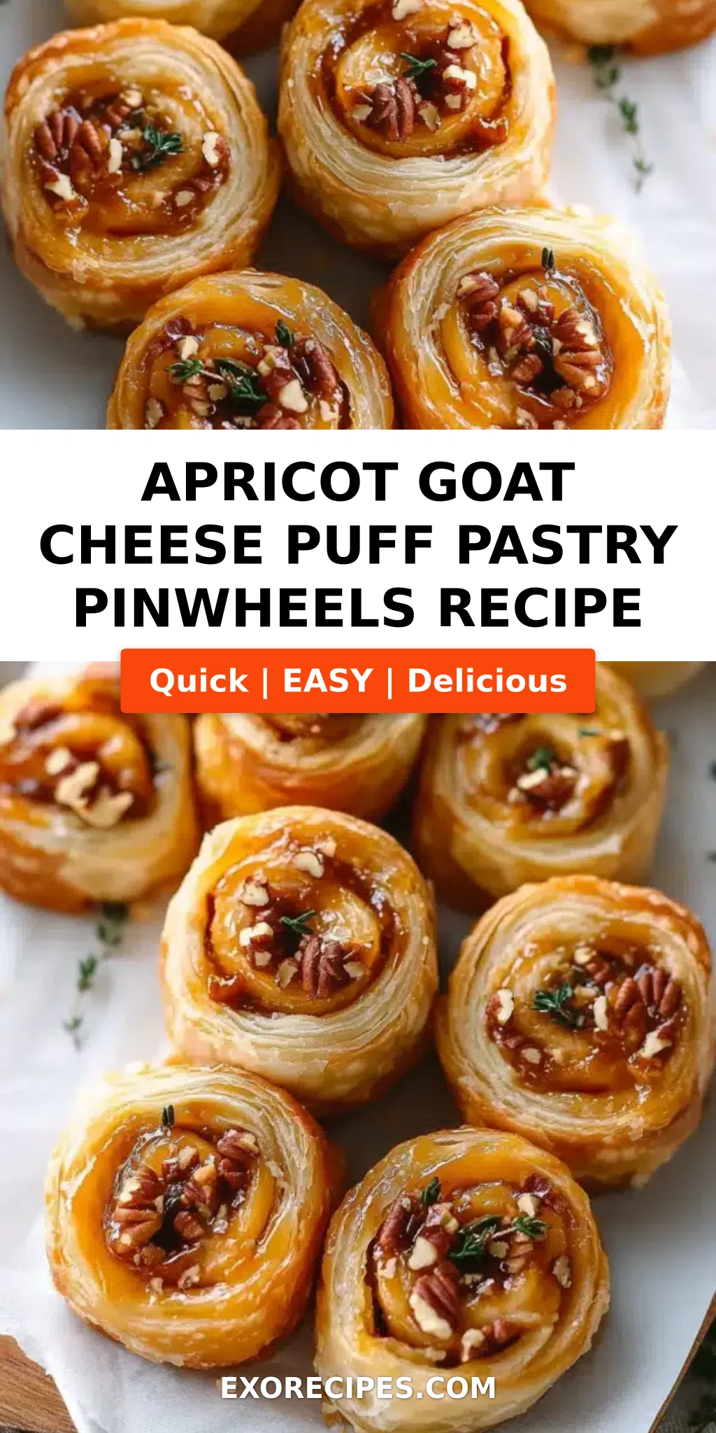 Apricot Goat Cheese Puff Pastry Pinwheels: A Sweet and Savory Delight You Can Make Today