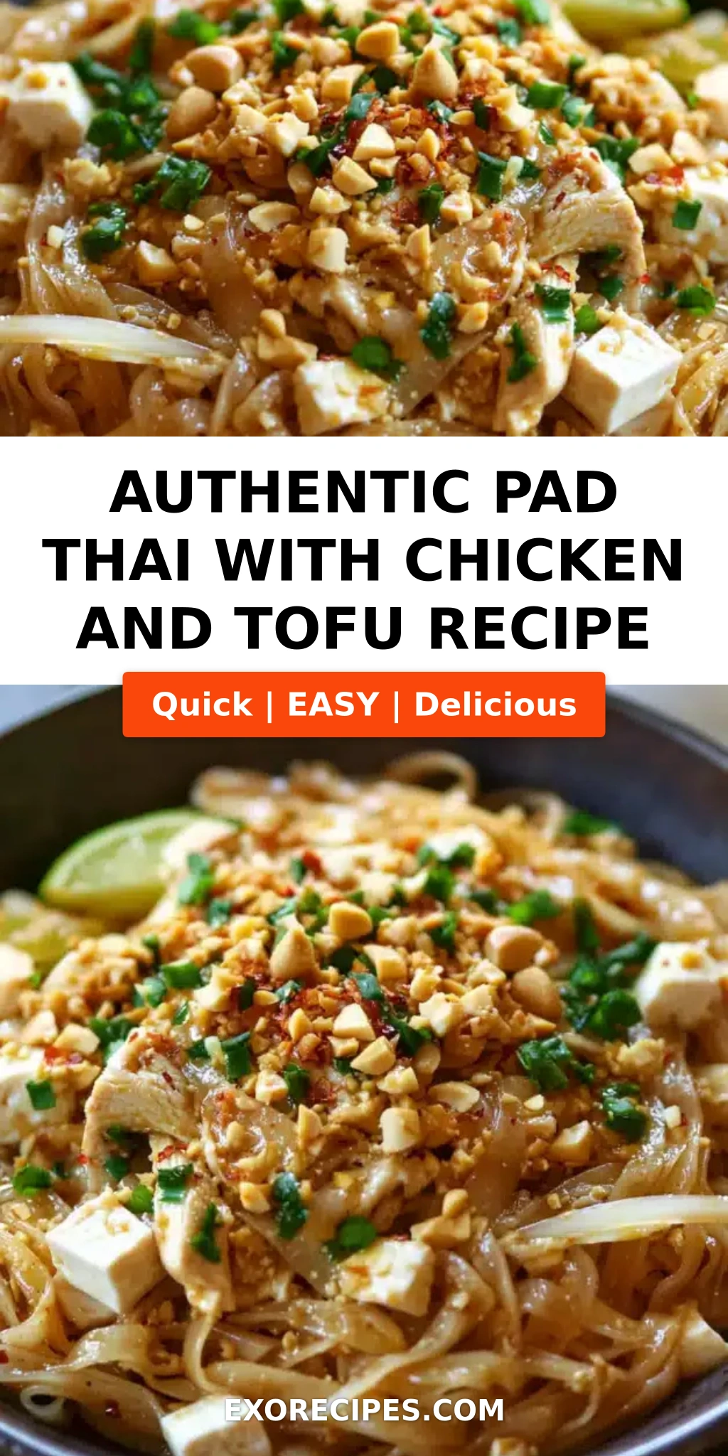 Authentic Pad Thai with Chicken and Tofu A Flavorful Thai Classic You Can Make at Home