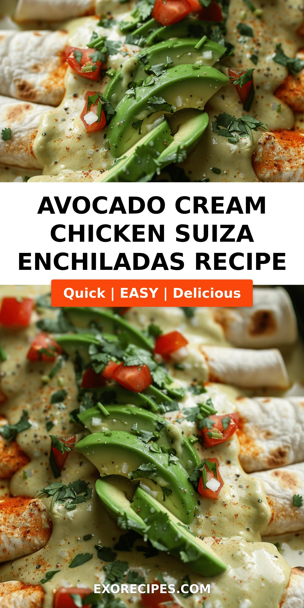 Avocado Cream and Chicken Suiza Enchiladas A Flavorful Twist on a Classic