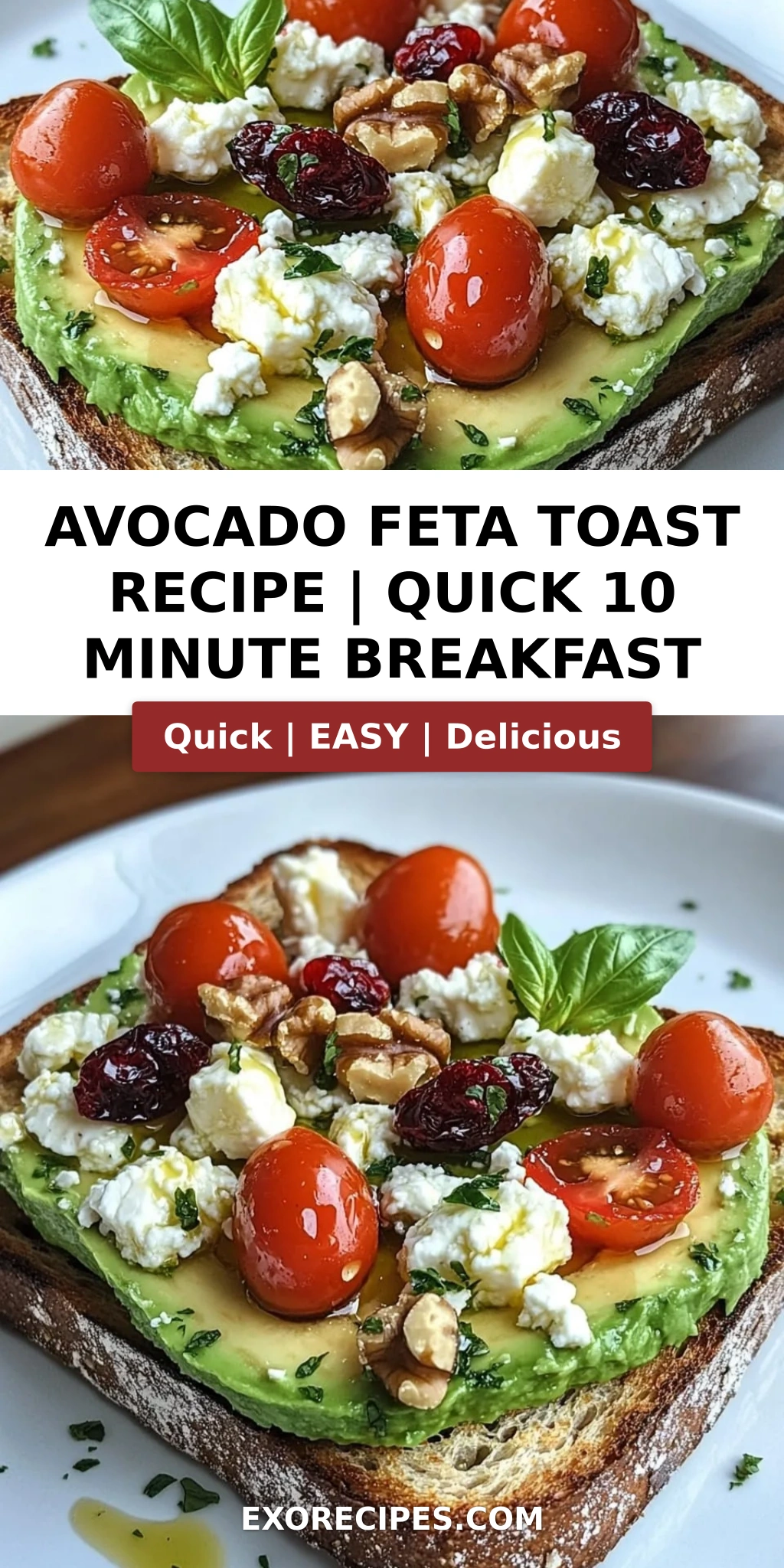 Avocado Feta Toast Delight: A Nutritious and Flavorful Twist