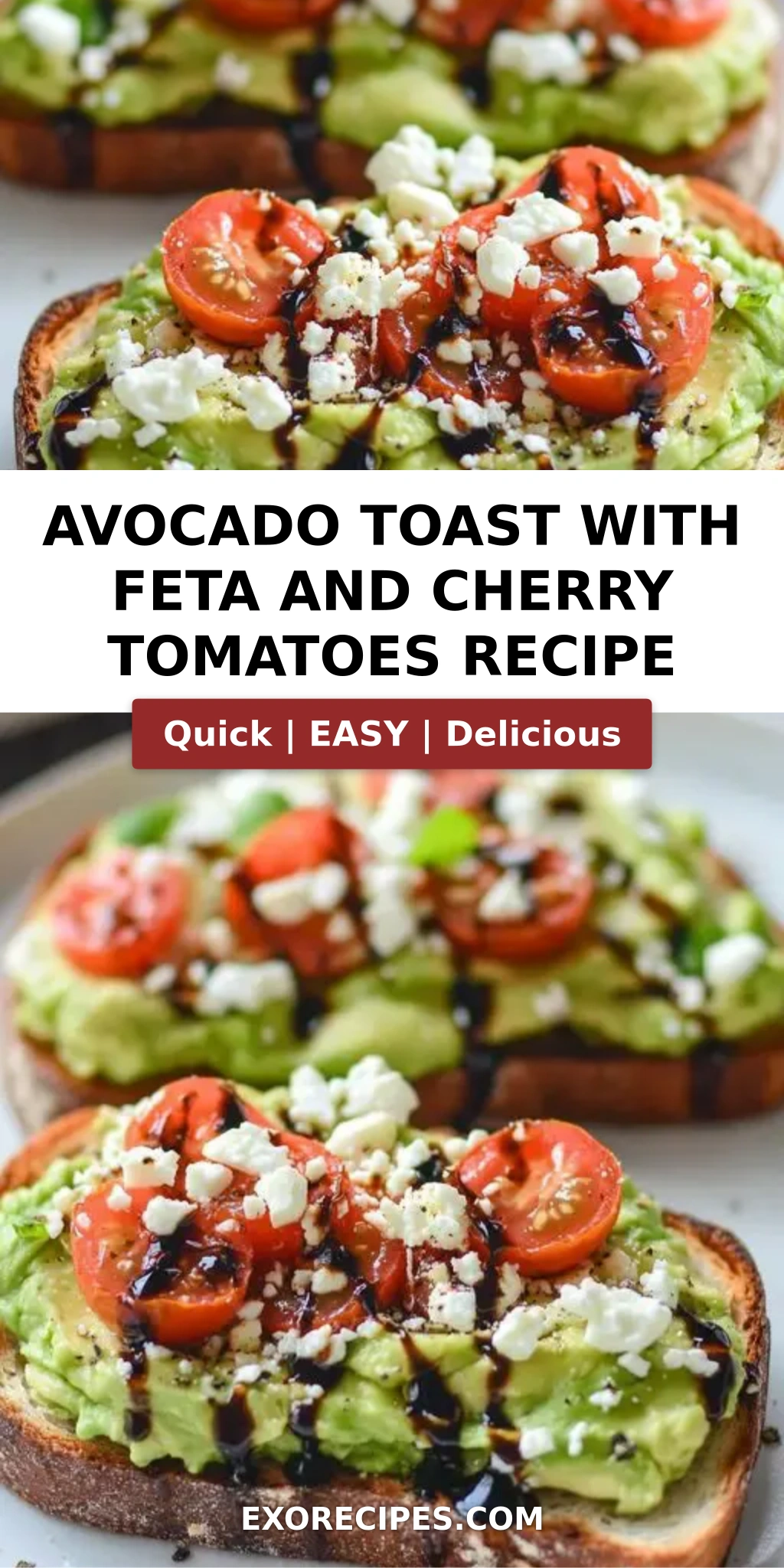 Avocado Toast with Feta and Cherry Tomatoes