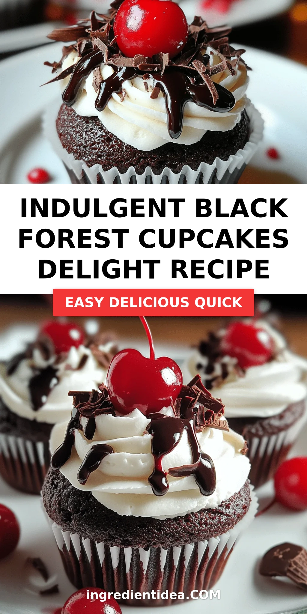 Indulgent Black Forest Cupcakes Delight Recipe