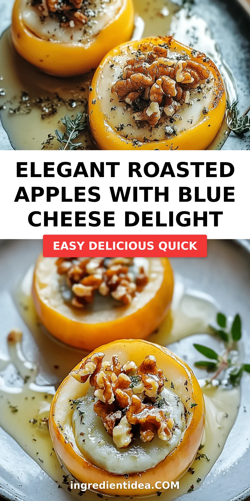 Elegant Roasted Apples with Blue Cheese Delight