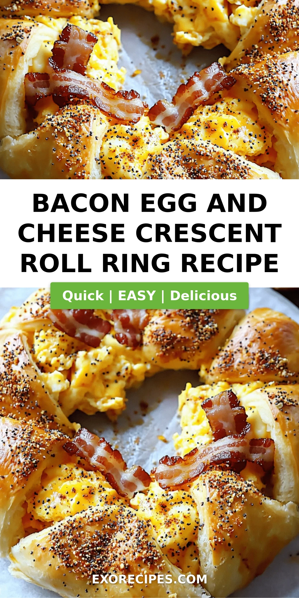 Bacon, Egg, and Cheese Crescent Roll Ring: The Ultimate Breakfast Delight