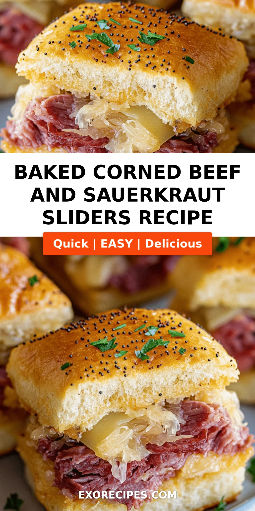 Baked Corned Beef and Sauerkraut Sliders: A Savory, Easy-to-Make Treat