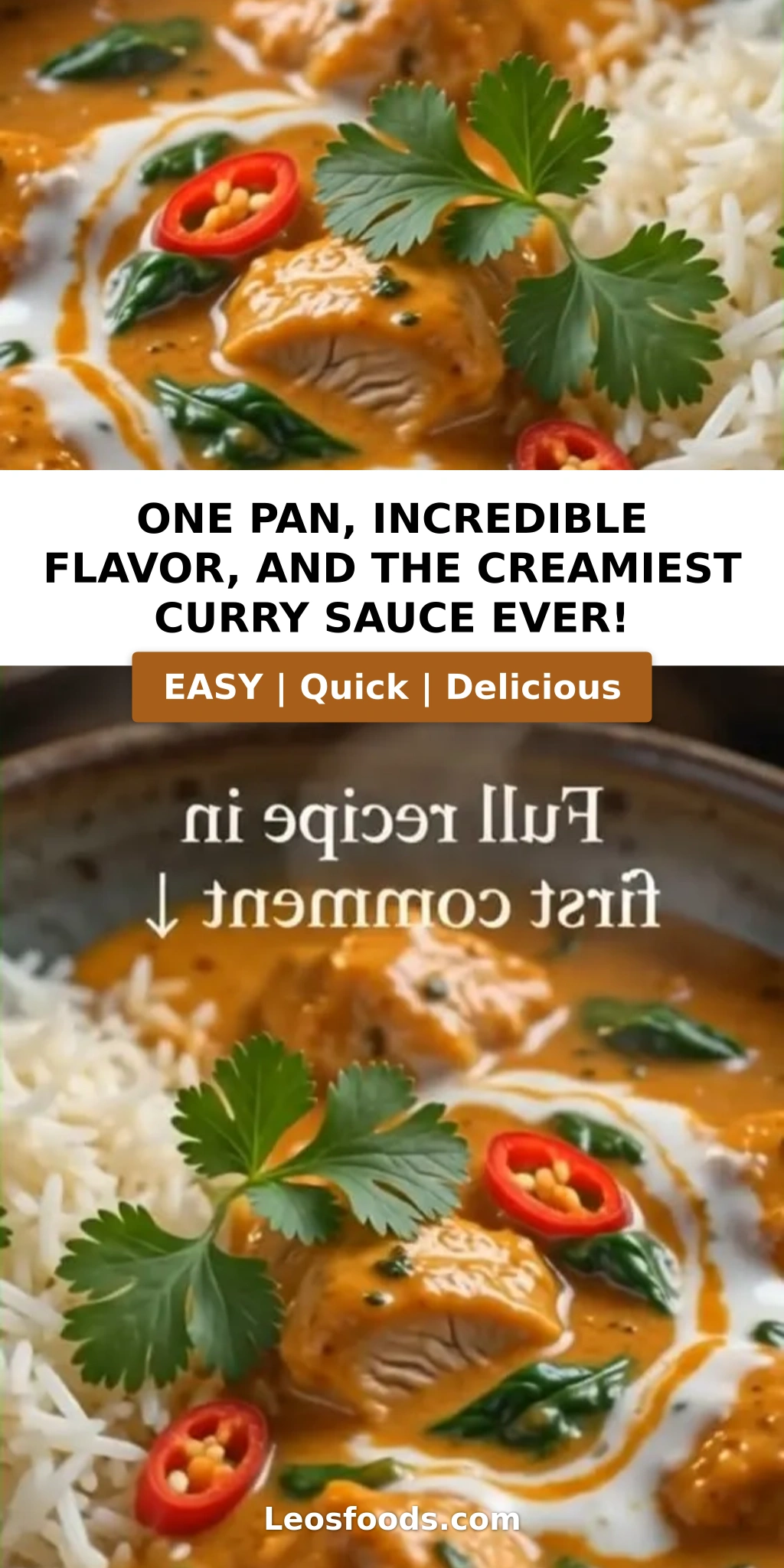 One pan, incredible flavor, and the creamiest curry sauce ever!