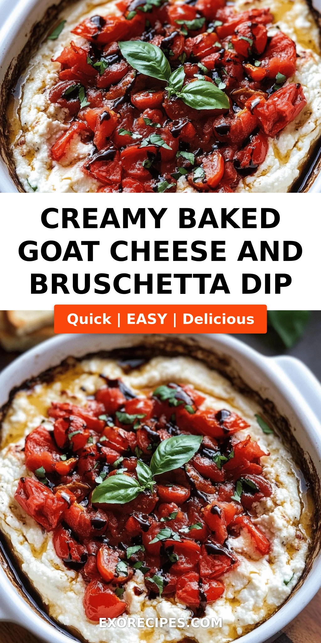 Baked Goat Cheese and Bruschetta Dip