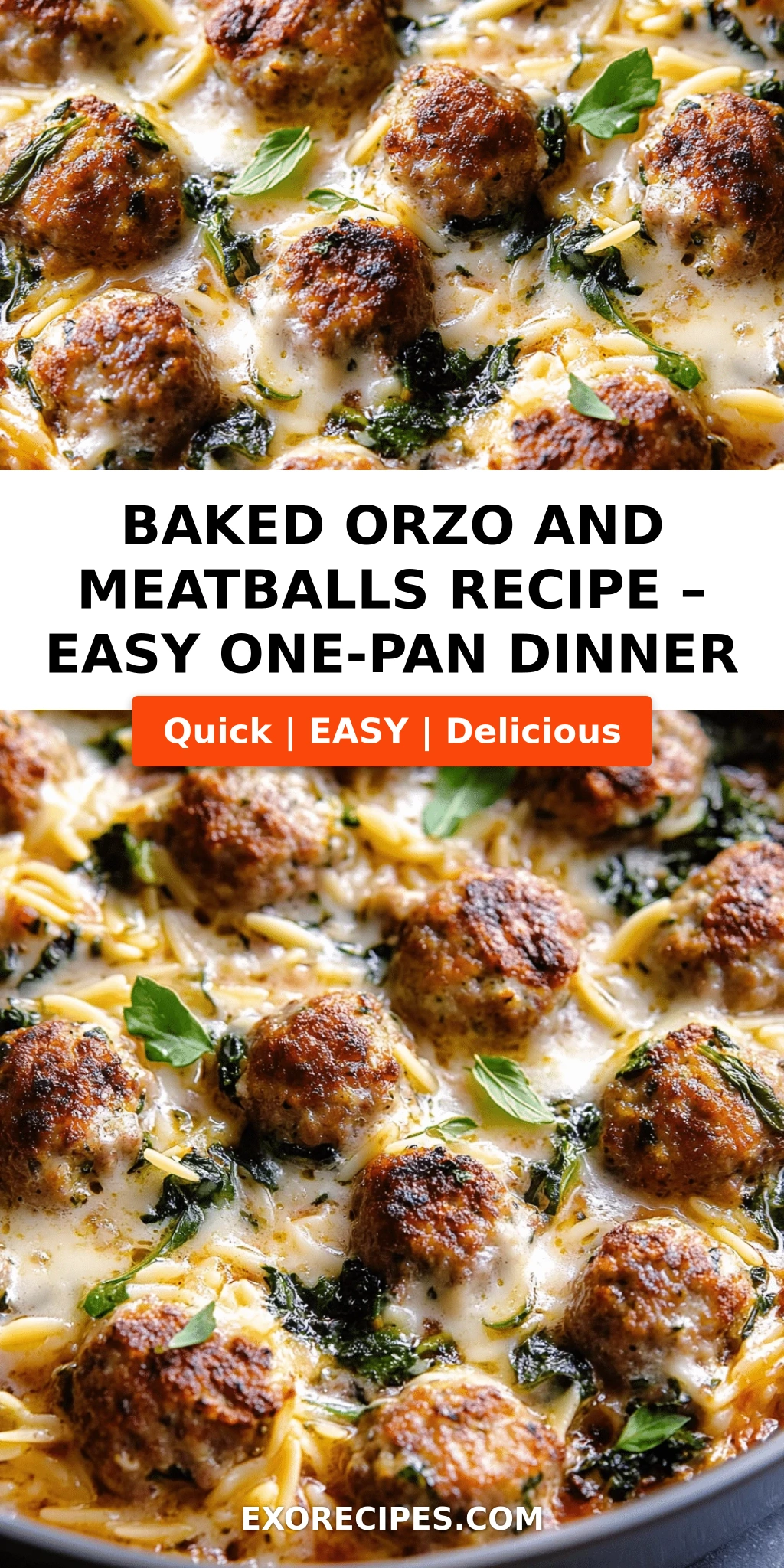 Baked Orzo and Meatballs Recipe