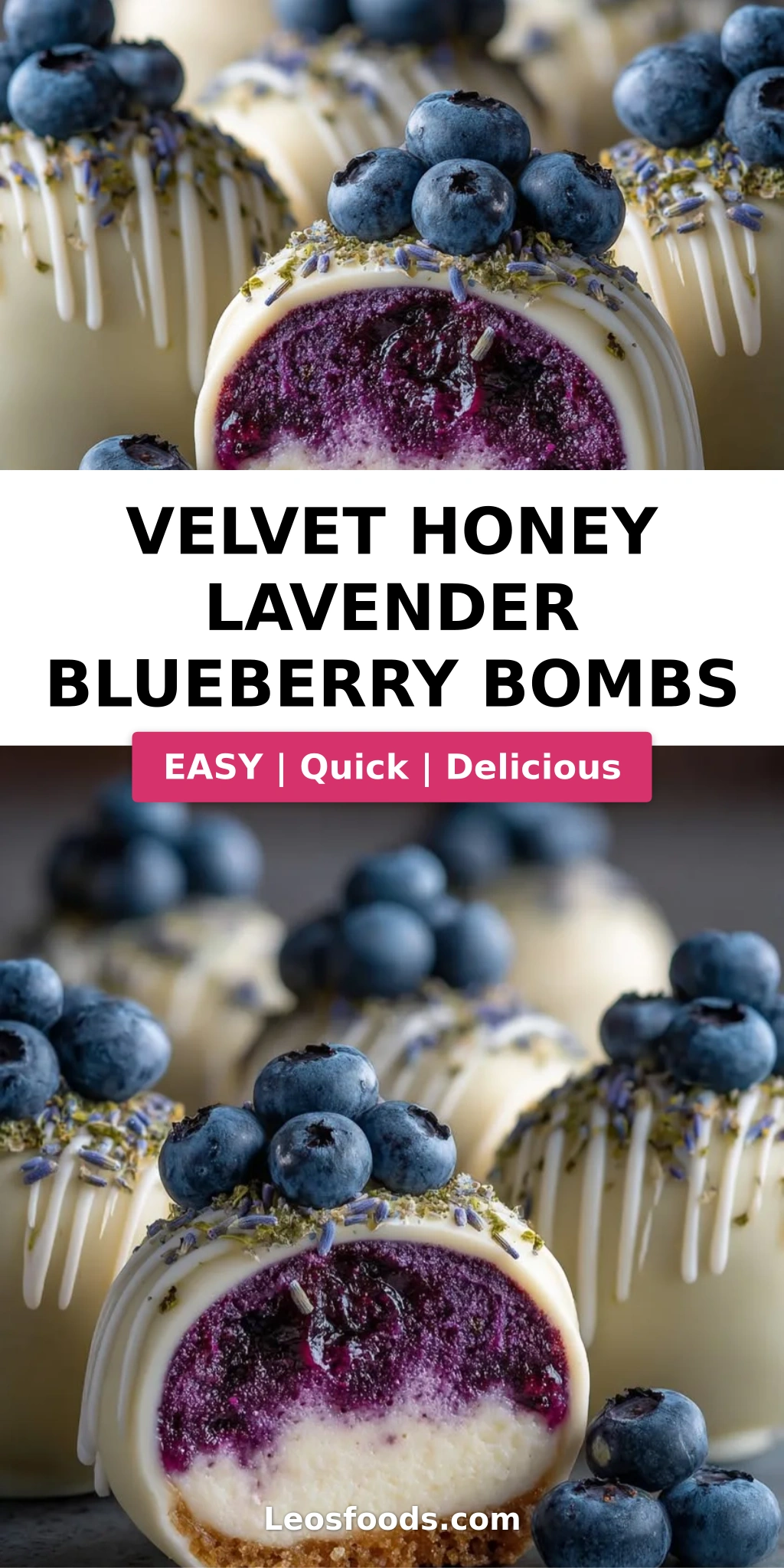 Velvet Honey Lavender Blueberry Bombs