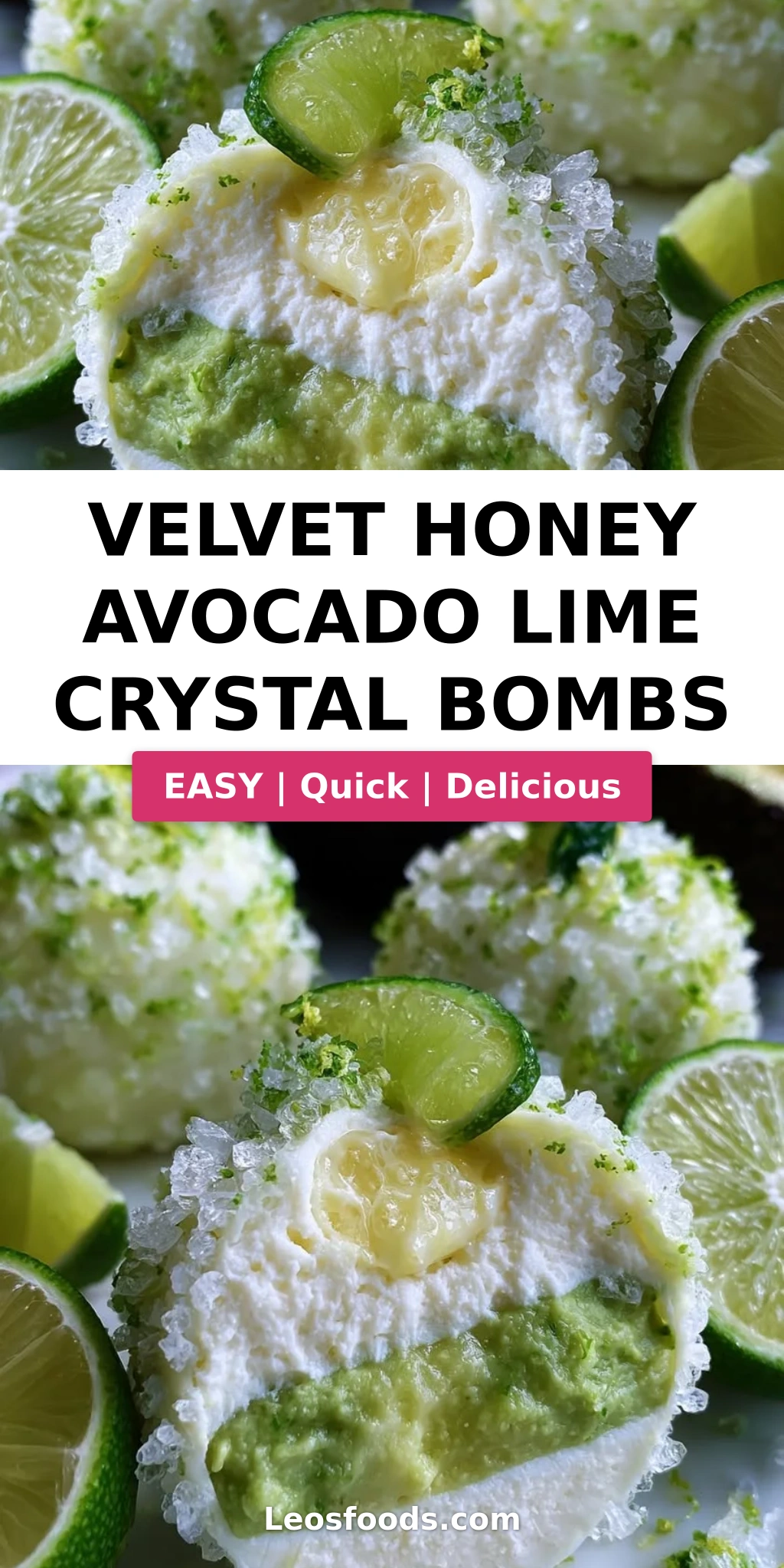 Velvet Honey Avocado Lime Crystal Bombs