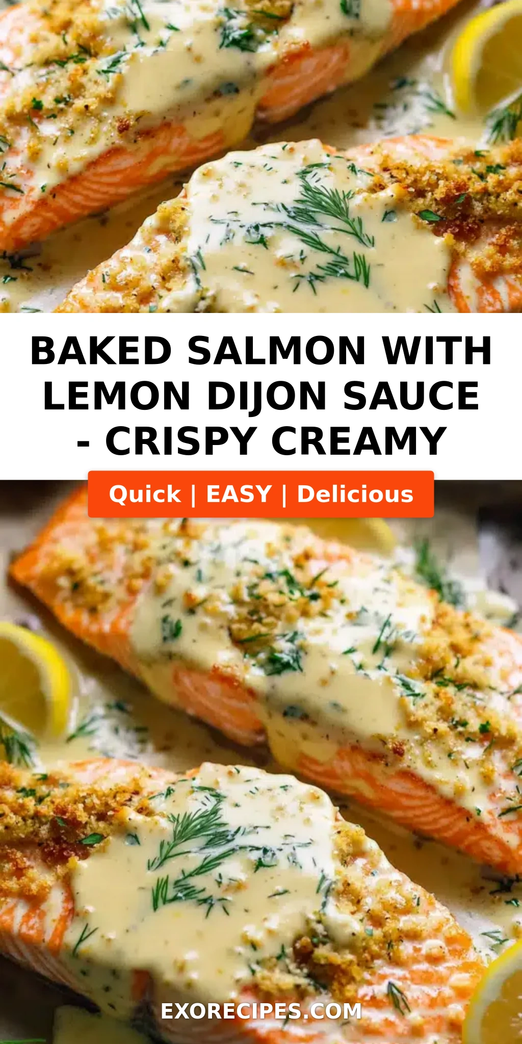 Baked Salmon with Lemon Dijon Sauce A Crispy, Creamy Delight for Your Dinner Table