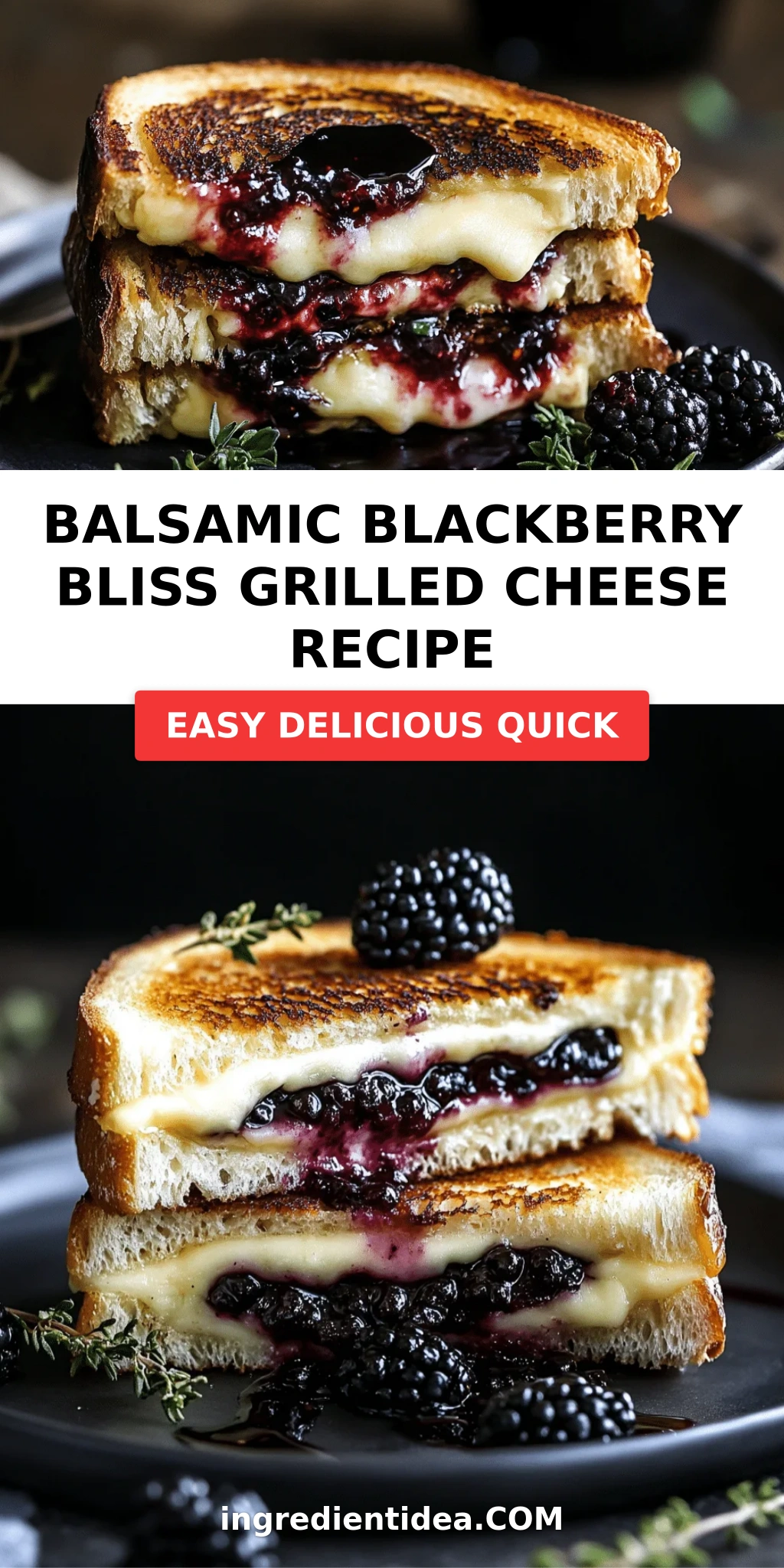 Balsamic Blackberry Bliss Grilled Cheese Recipe