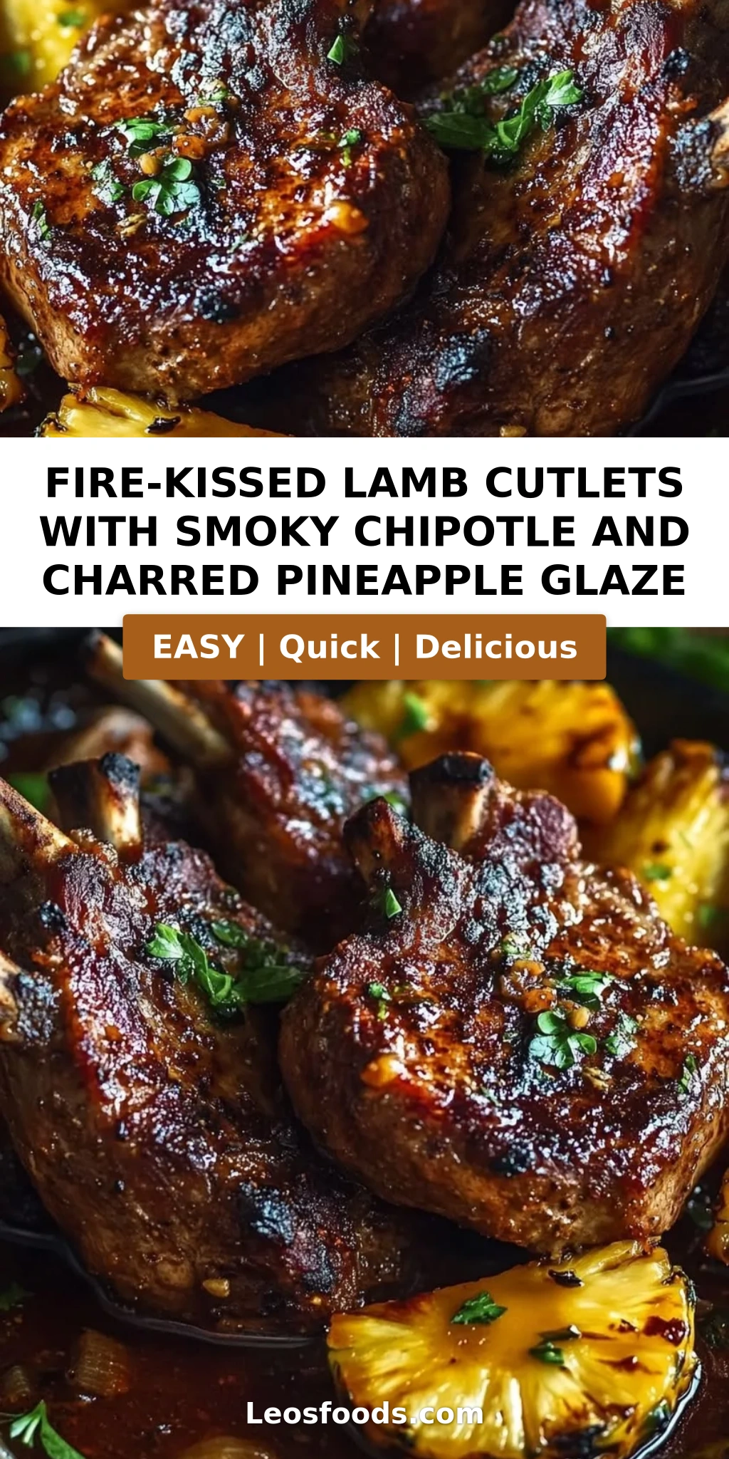 Fire-Kissed Lamb Cutlets with Smoky Chipotle and Charred Pineapple Glaze