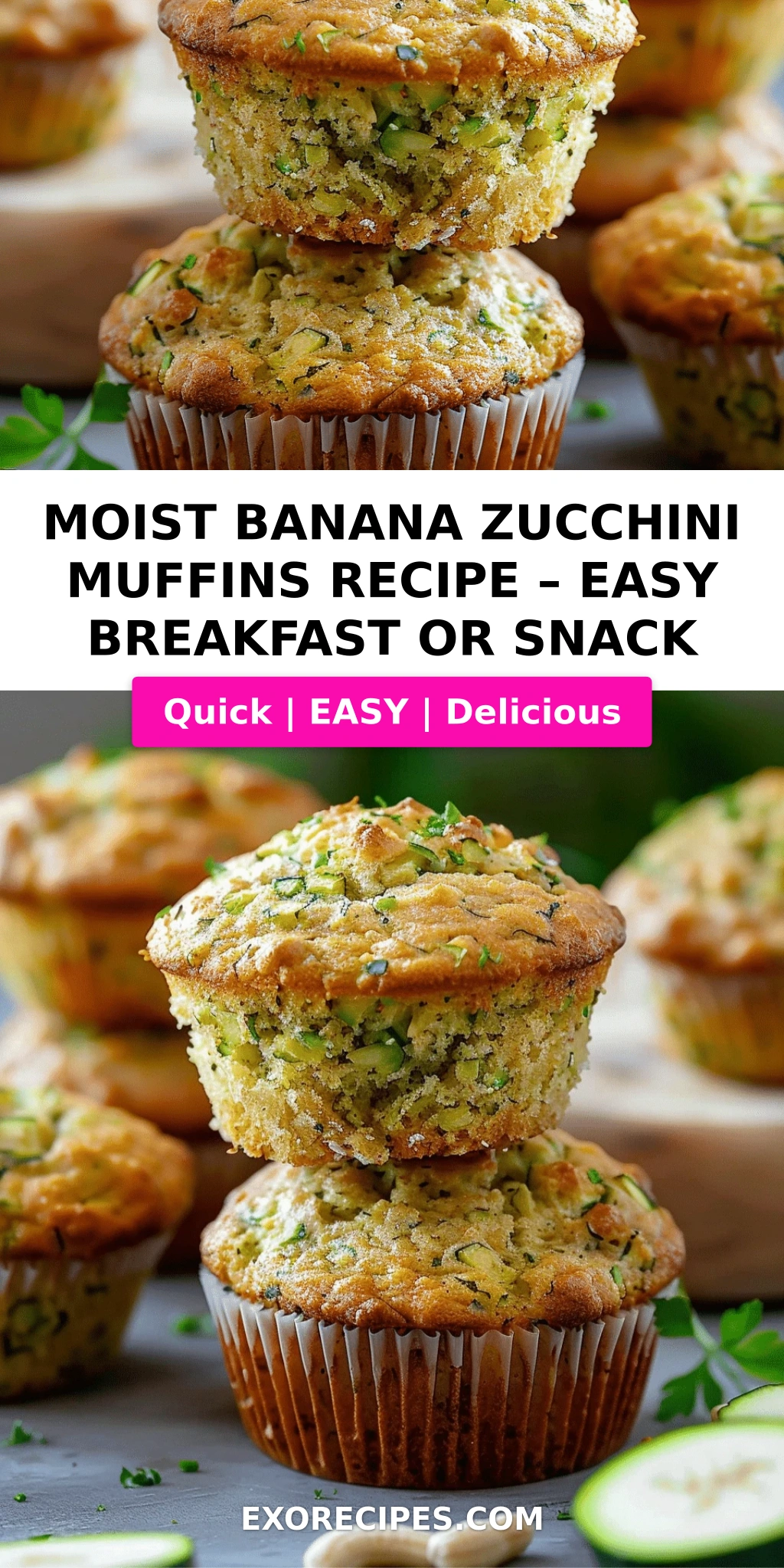 Banana Zucchini Muffins: Moist, Flavor-Packed Goodness in Every Bite