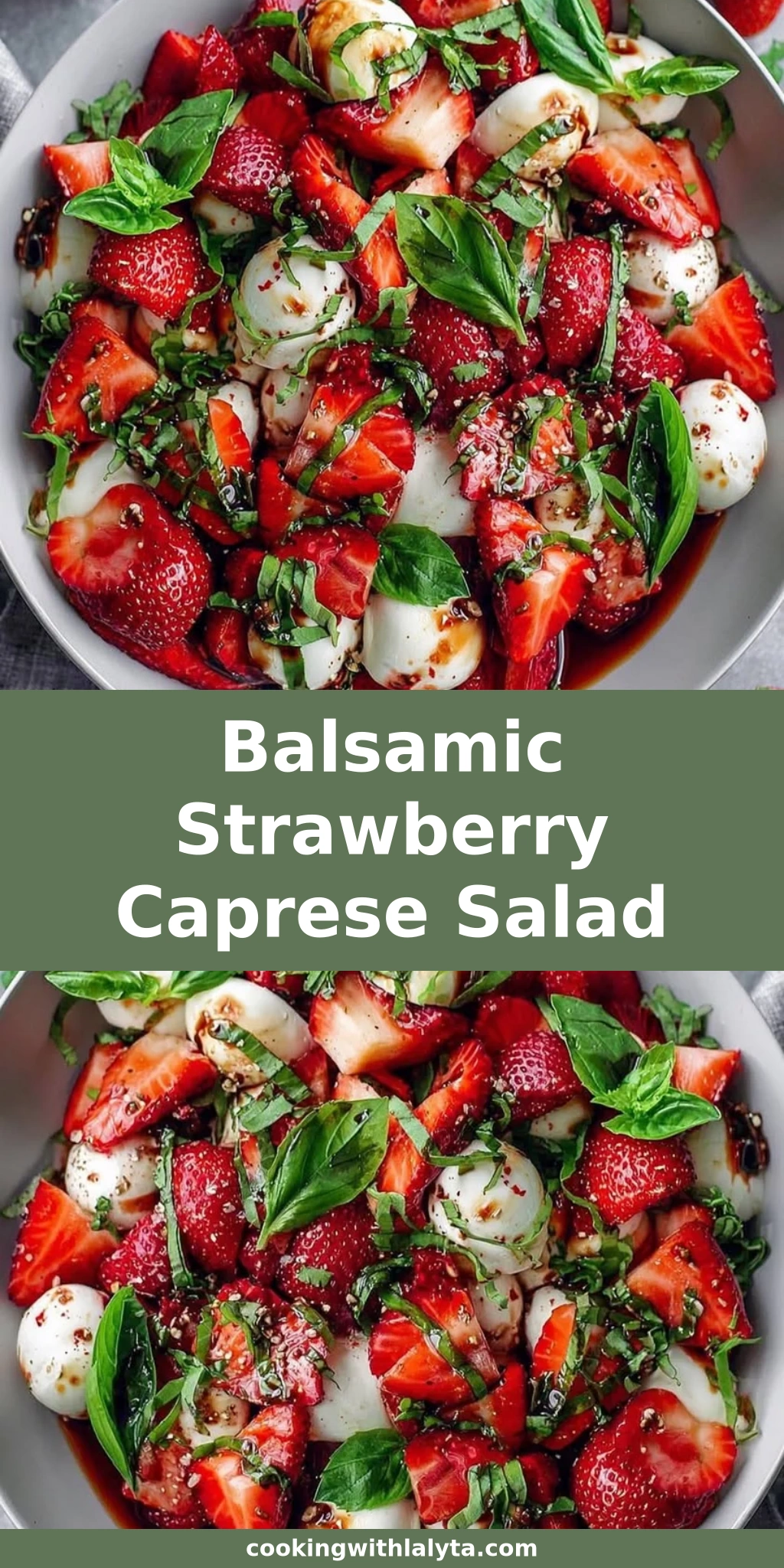 Balsamic Strawberry Caprese Salad
