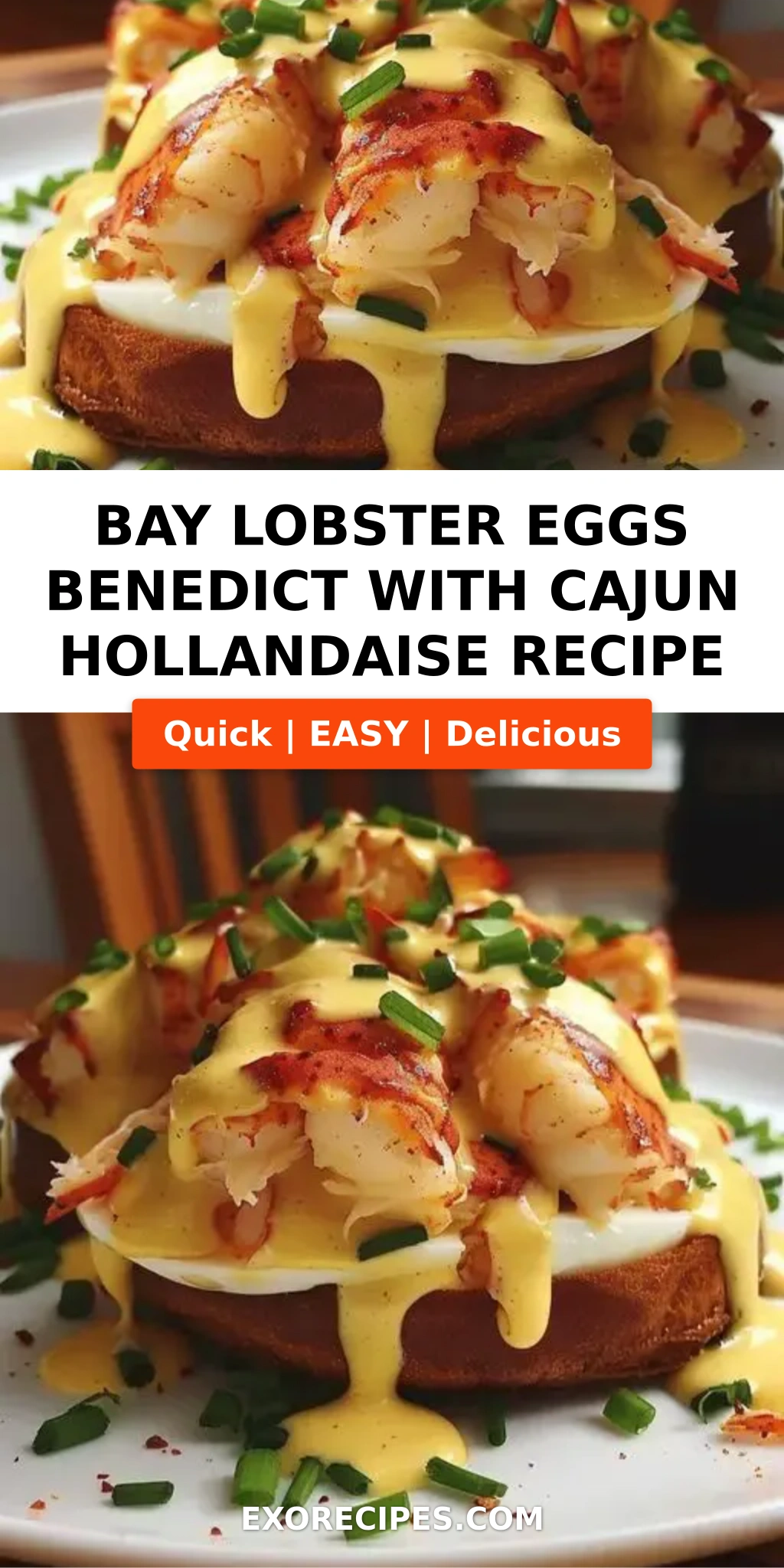 Bay Lobster Eggs Benedict with Cajun Hollandaise