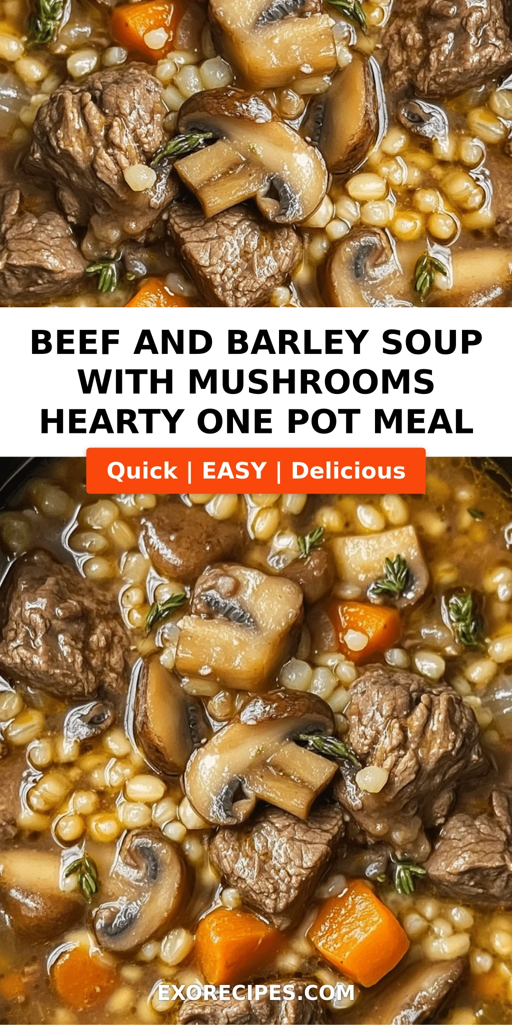 Beef and Barley Soup with Mushrooms: A Hearty Hug in a Bowl