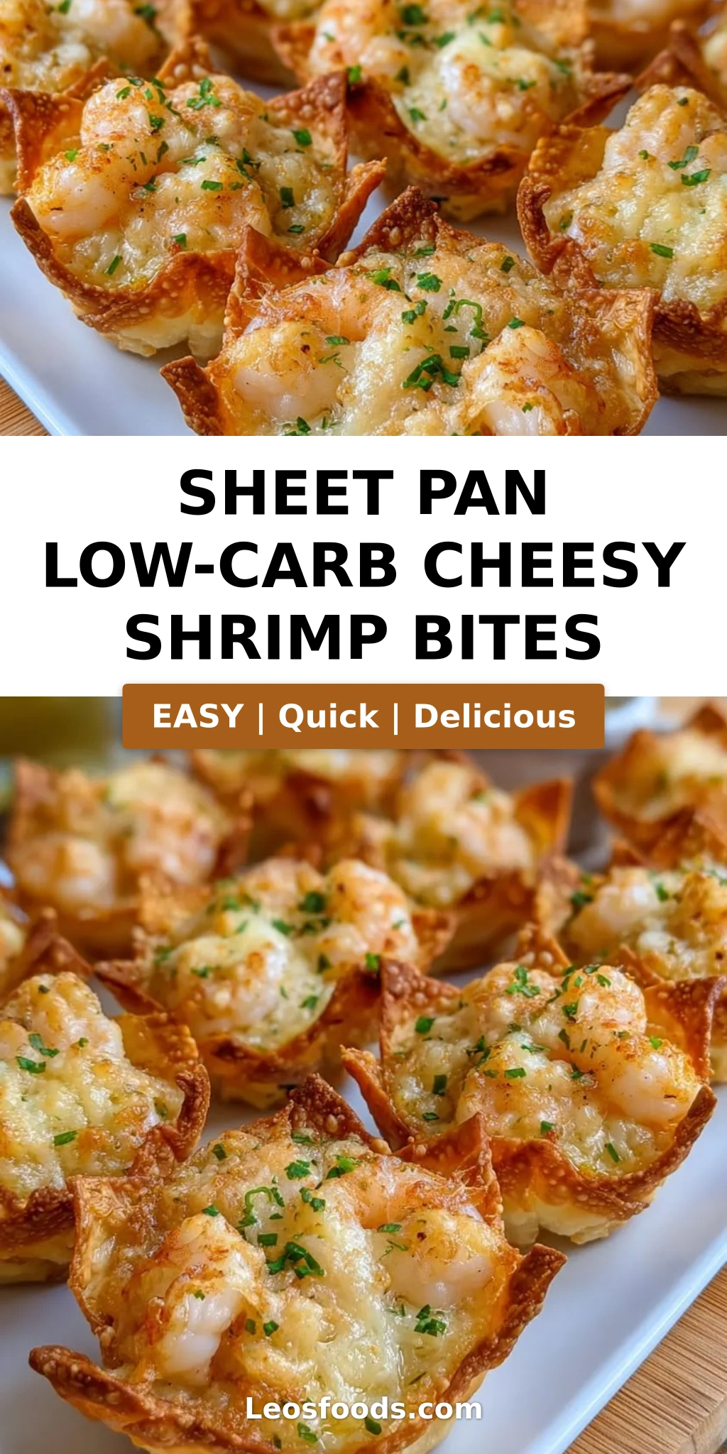 Sheet Pan Low-Carb Cheesy Shrimp Bites