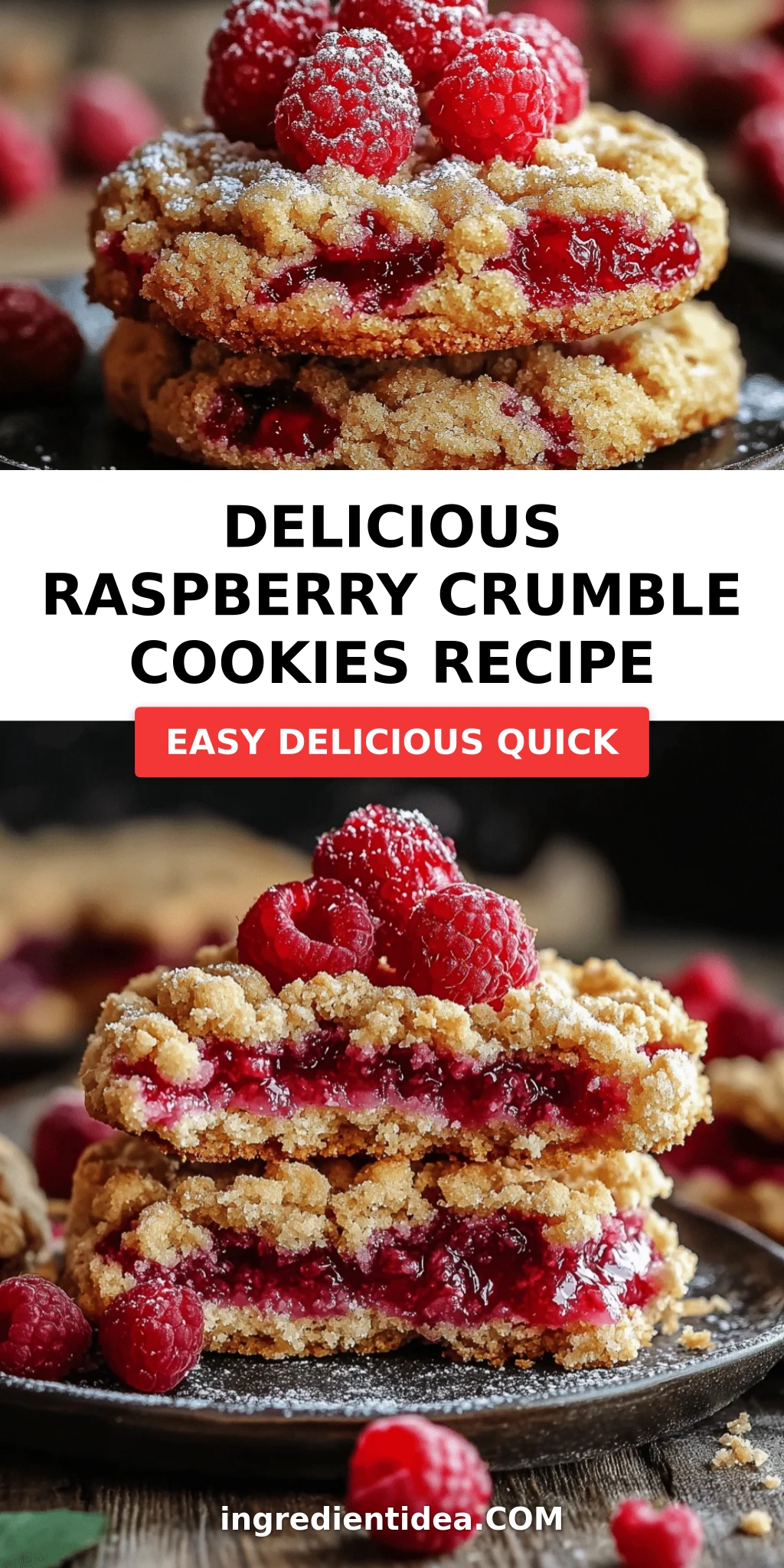 Delicious Raspberry Crumble Cookies Recipe