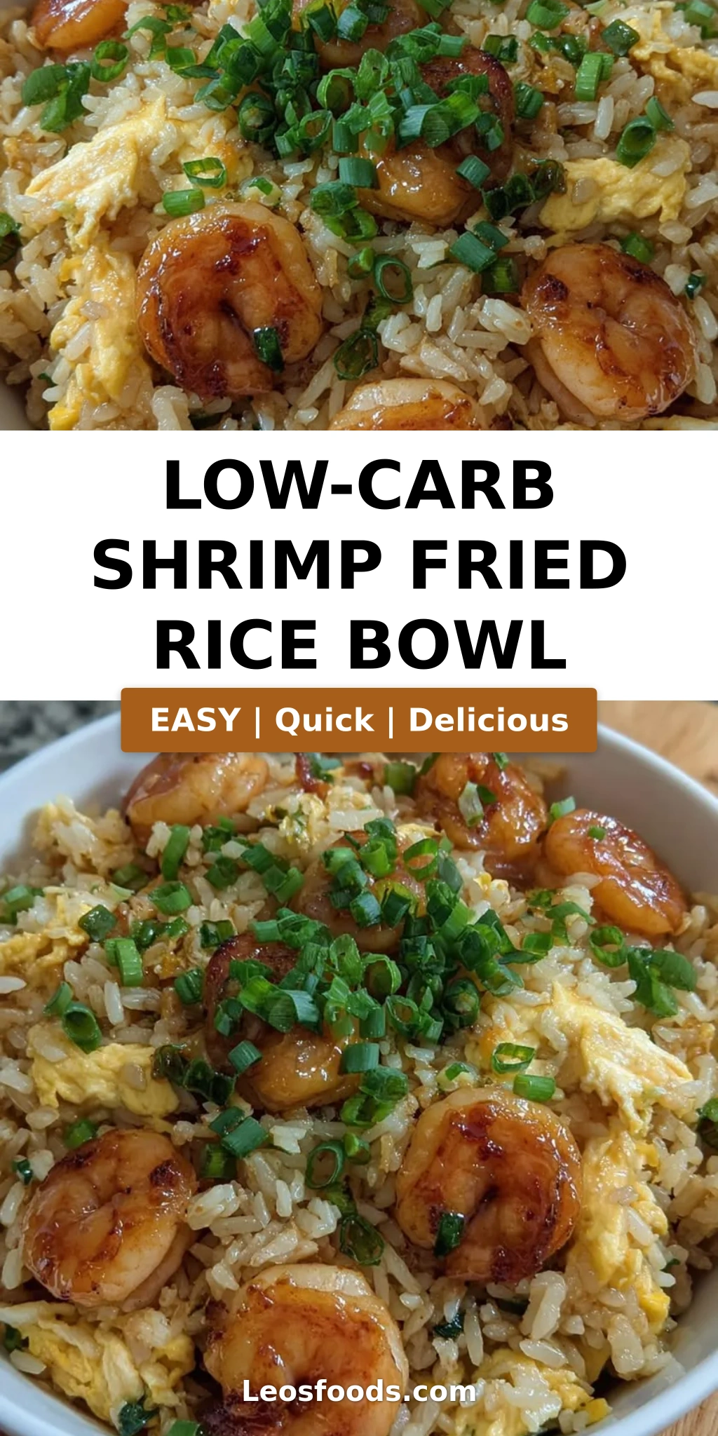 Low-Carb Shrimp Fried Rice Bowl
