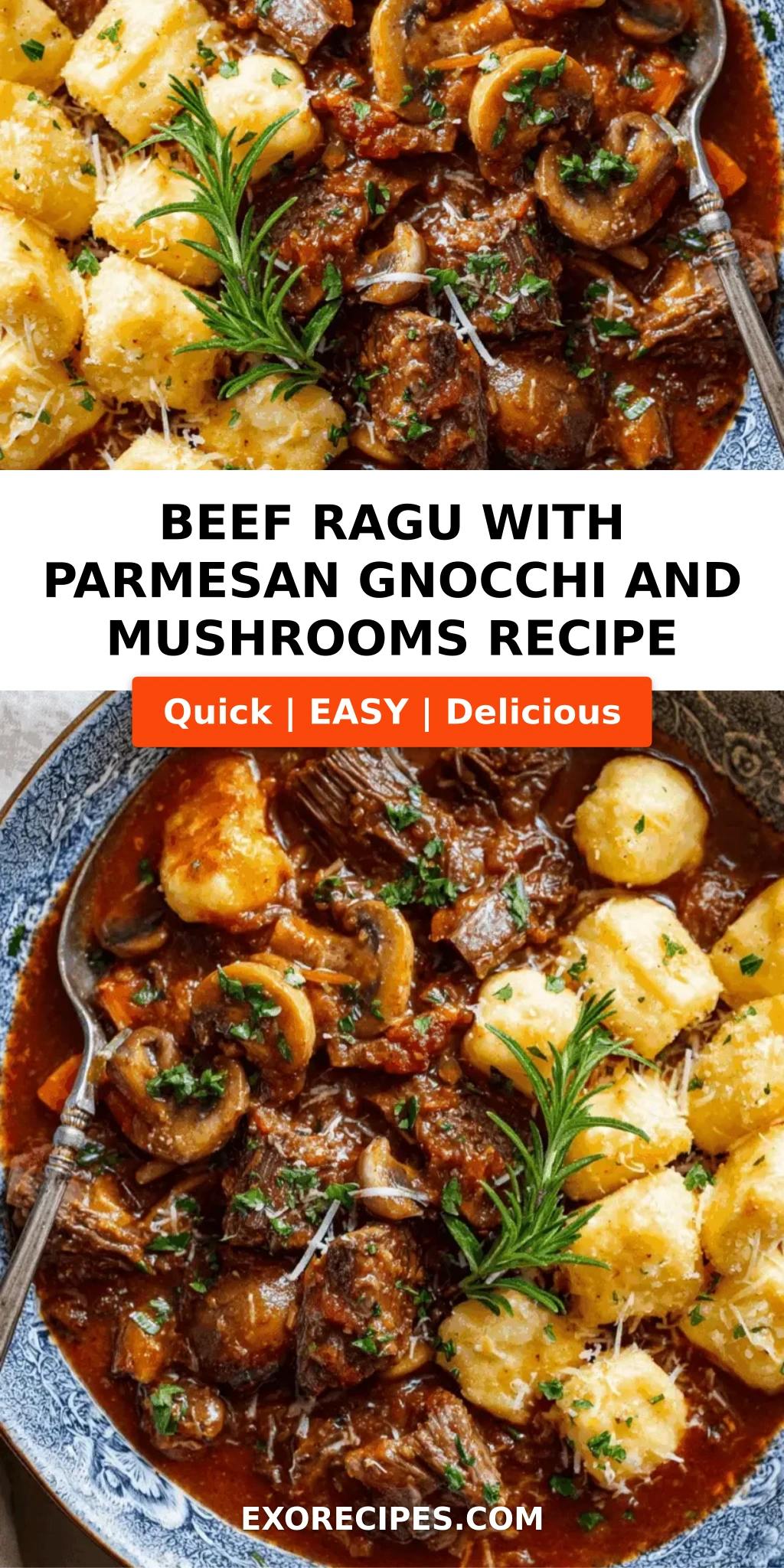 Beef Ragu with Parmesan Gnocchi & Mushrooms: The Ultimate Comfort Dish Youll Crave Again and Again