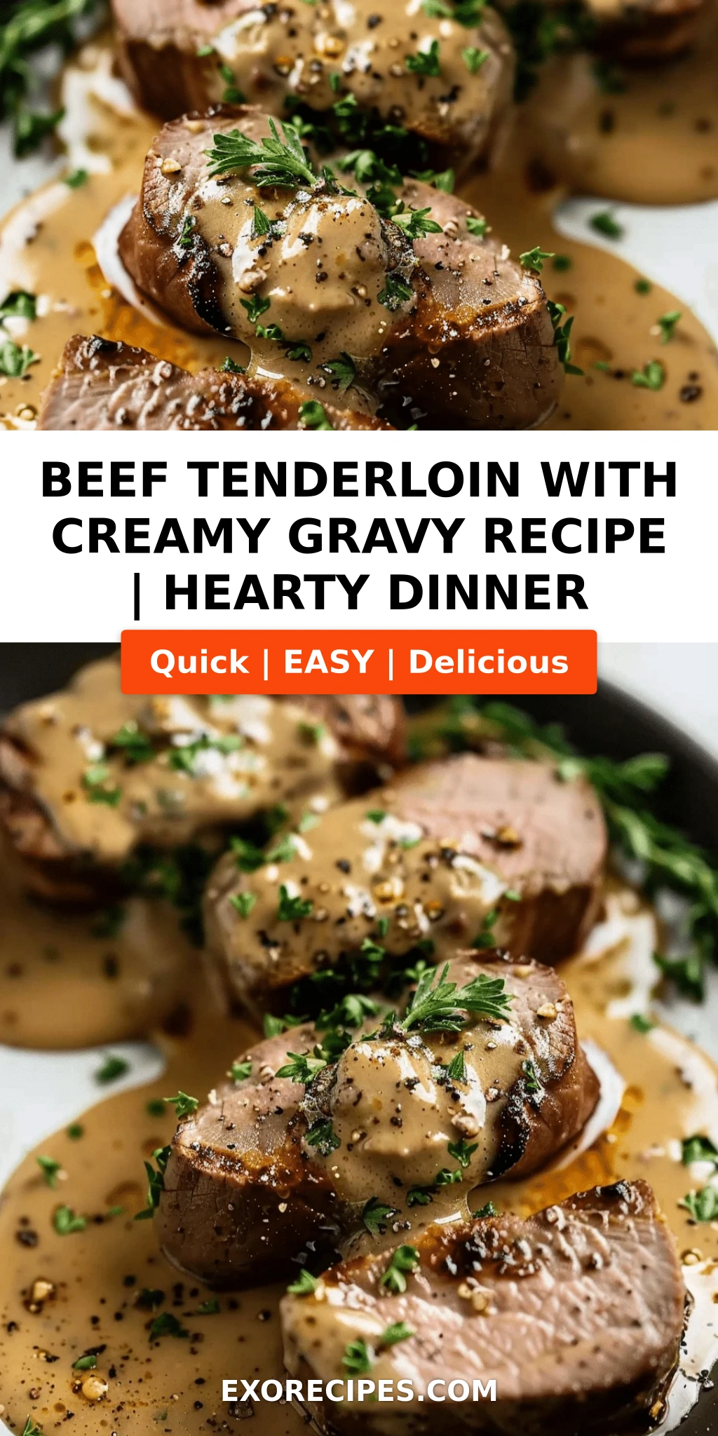 Beef Tenderloin with Creamy Gravy: A Hearty and Flavorful Meal