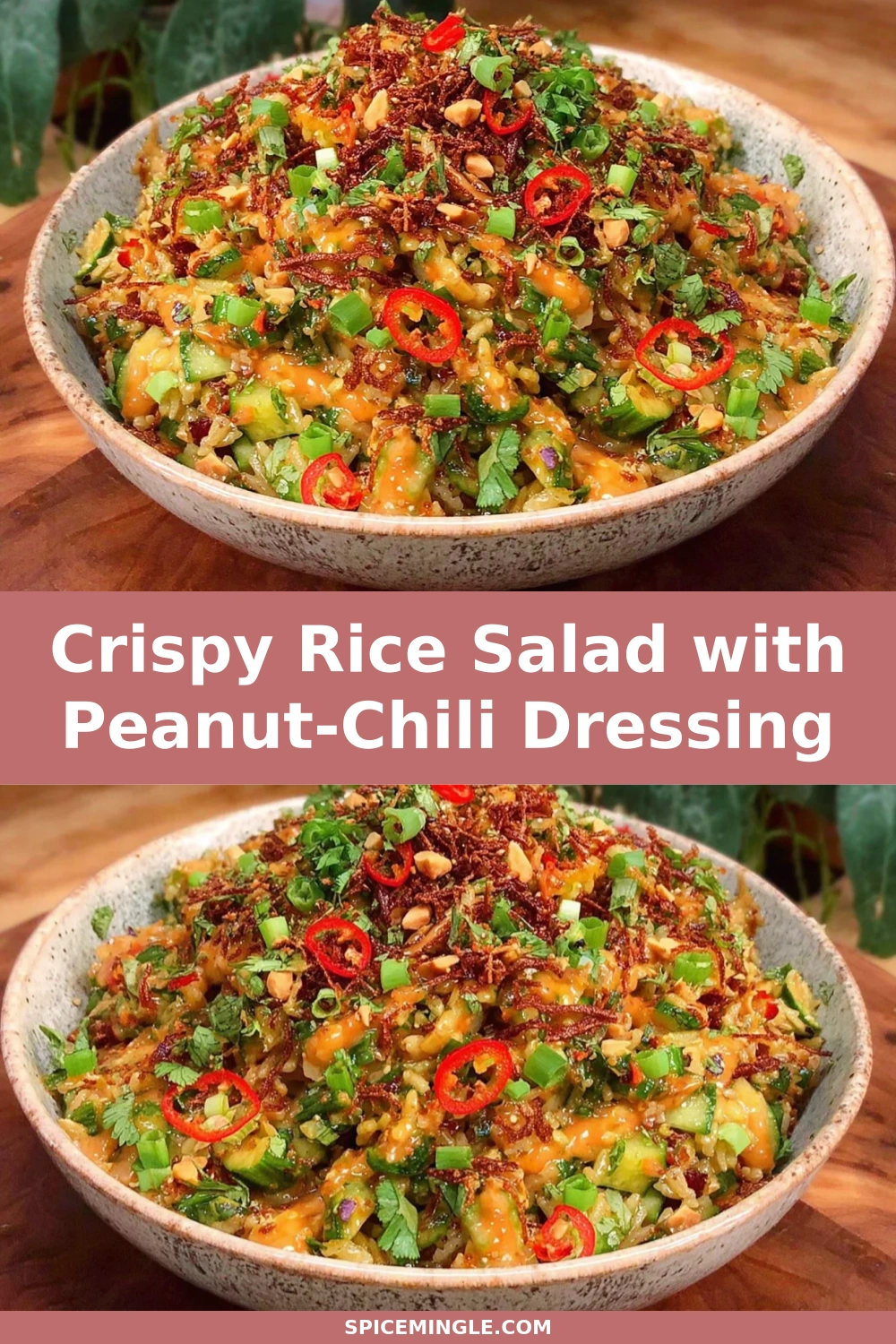 Crispy Rice Salad with Peanut-Chili Dressing