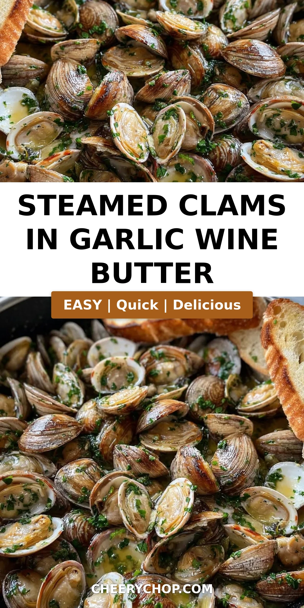 Steamed Clams in Garlic Wine Butter