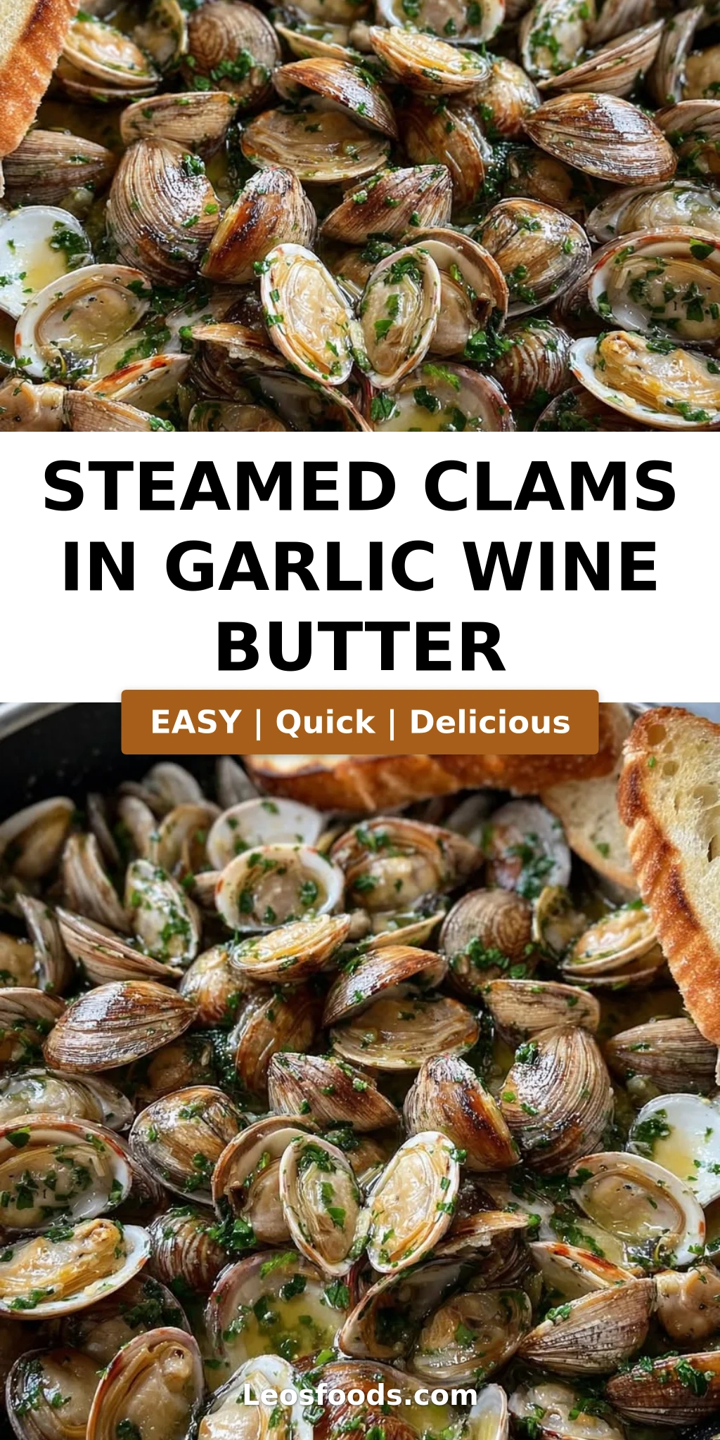 Steamed Clams in Garlic Wine Butter