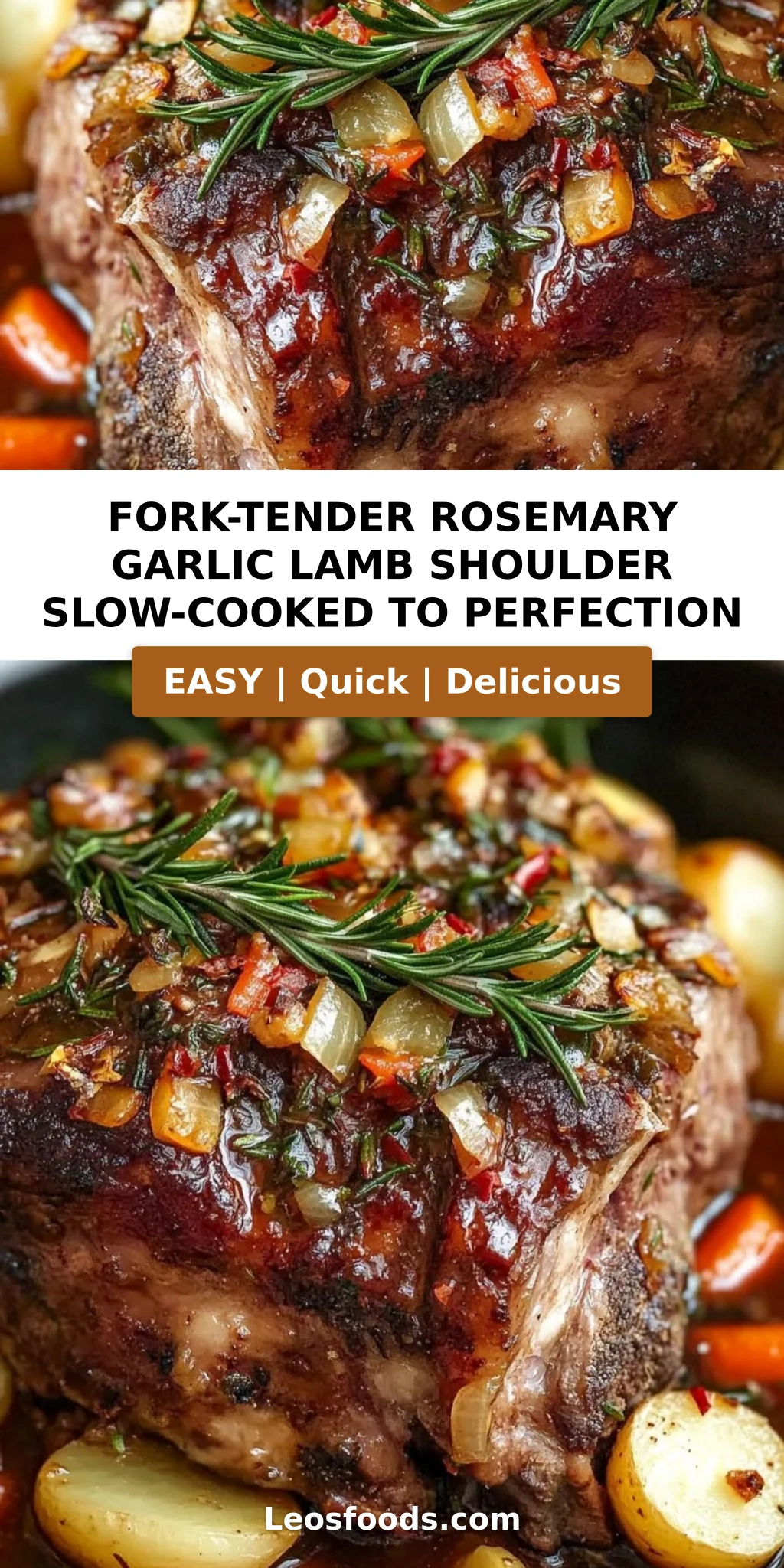 Fork-Tender Rosemary Garlic Lamb Shoulder Slow-Cooked to Perfection