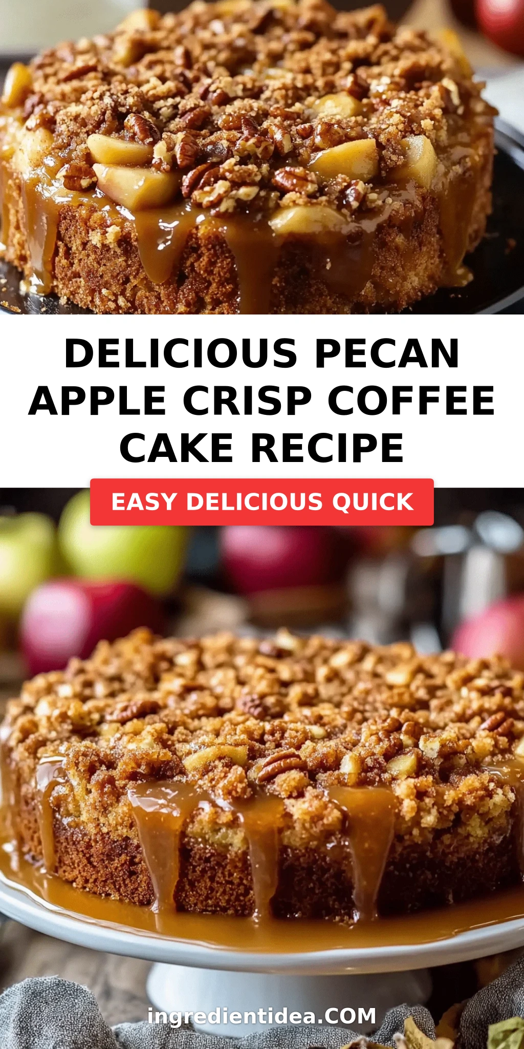 Delicious Pecan Apple Crisp Coffee Cake Recipe