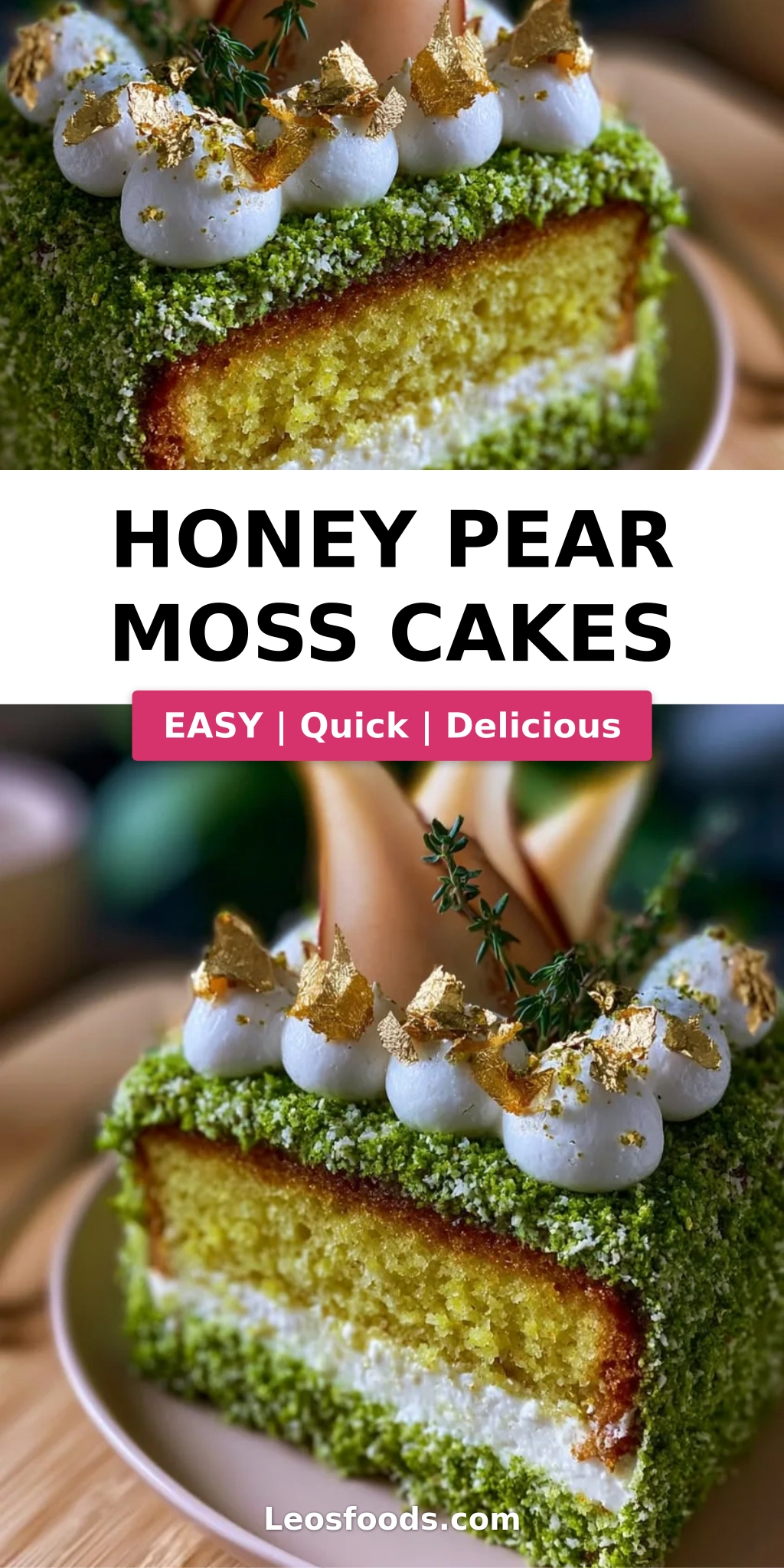 Honey Pear Moss Cakes