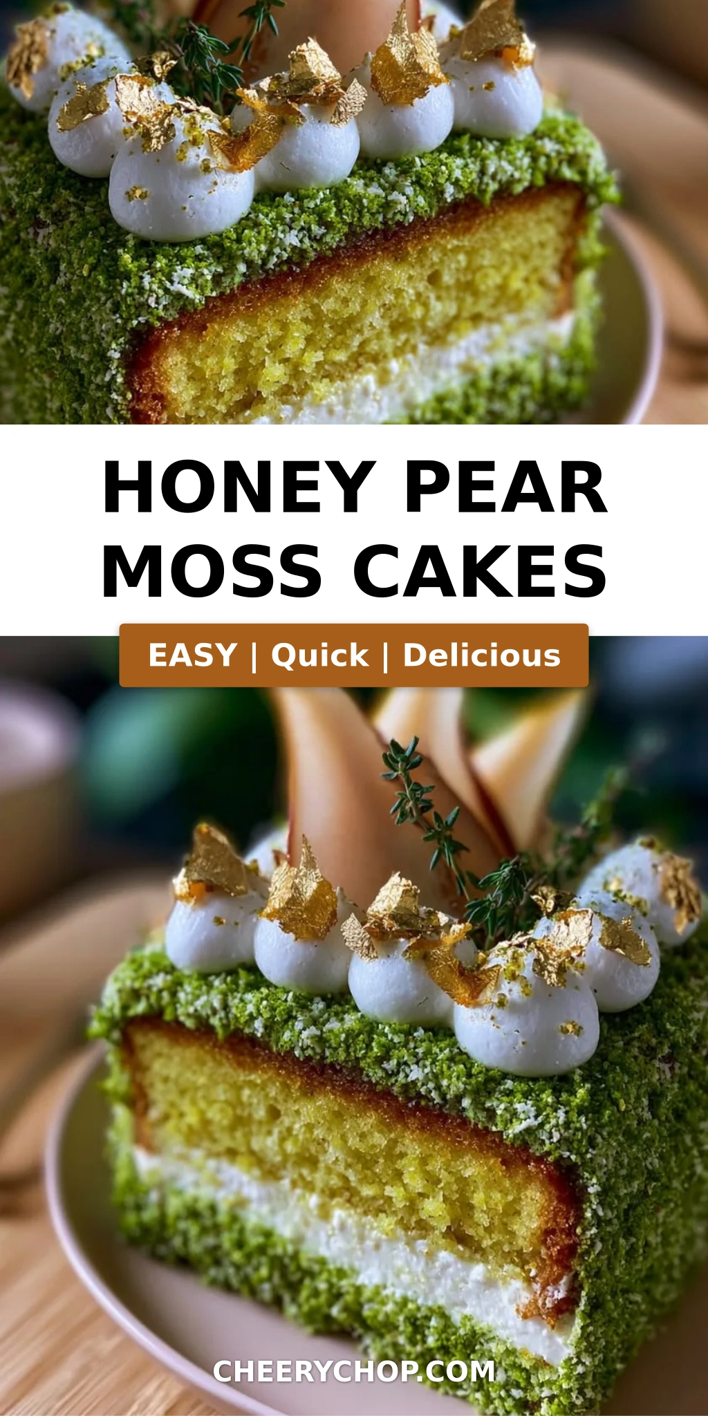 Honey Pear Moss Cakes